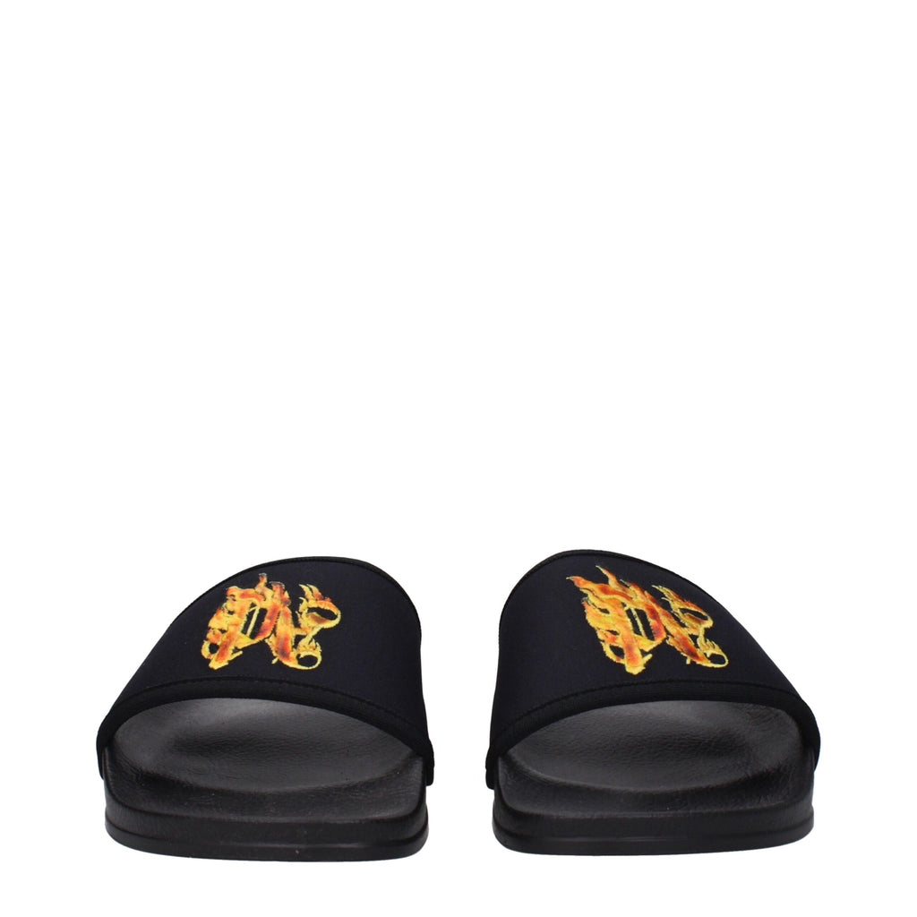 Palm Angels Schwarze Stoff-Hausschuhe