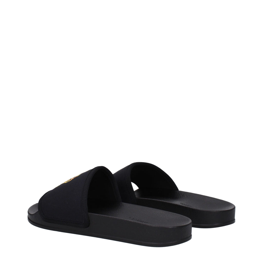 Palm Angels Schwarze Stoff-Hausschuhe