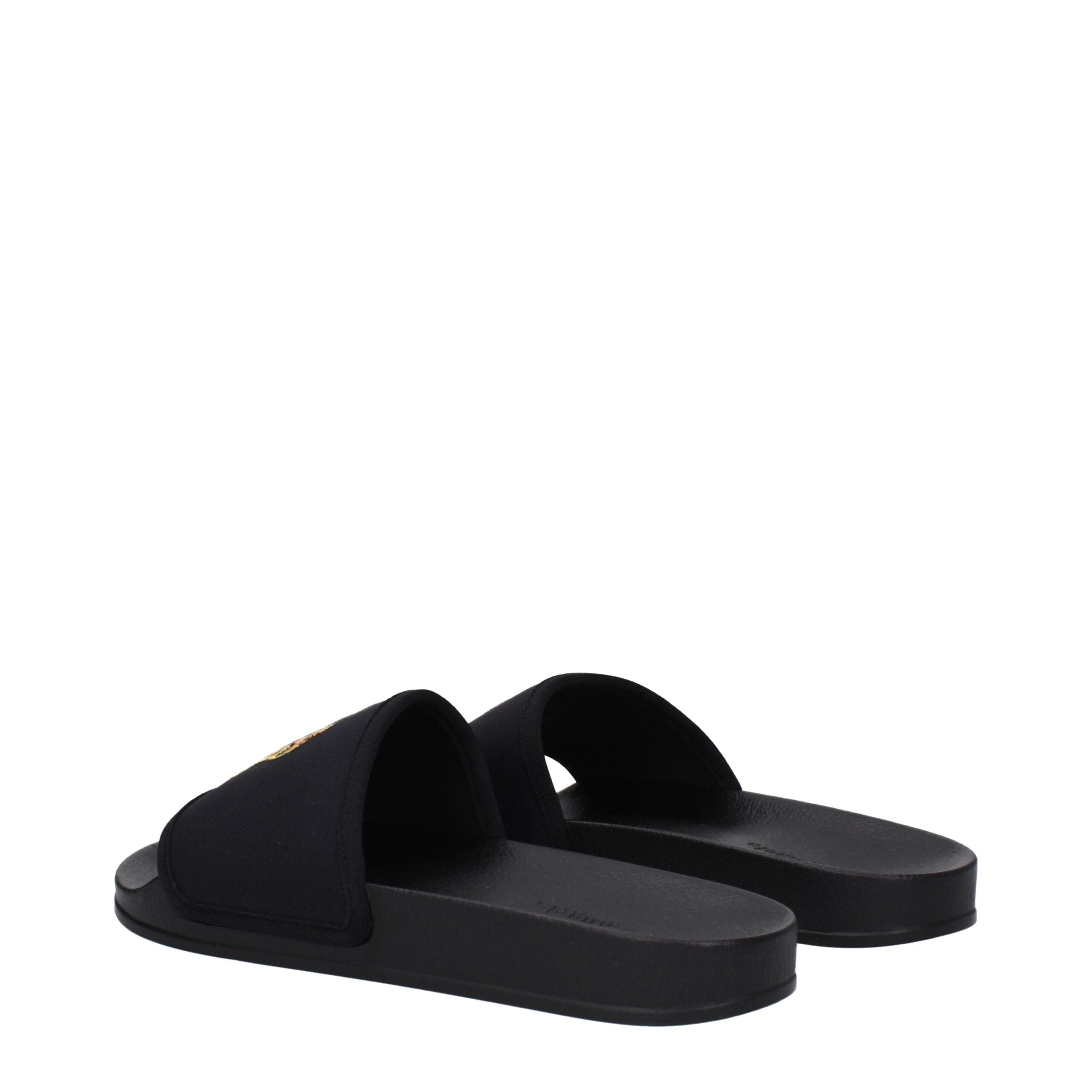 Palm Angels Schwarze Stoff-Hausschuhe