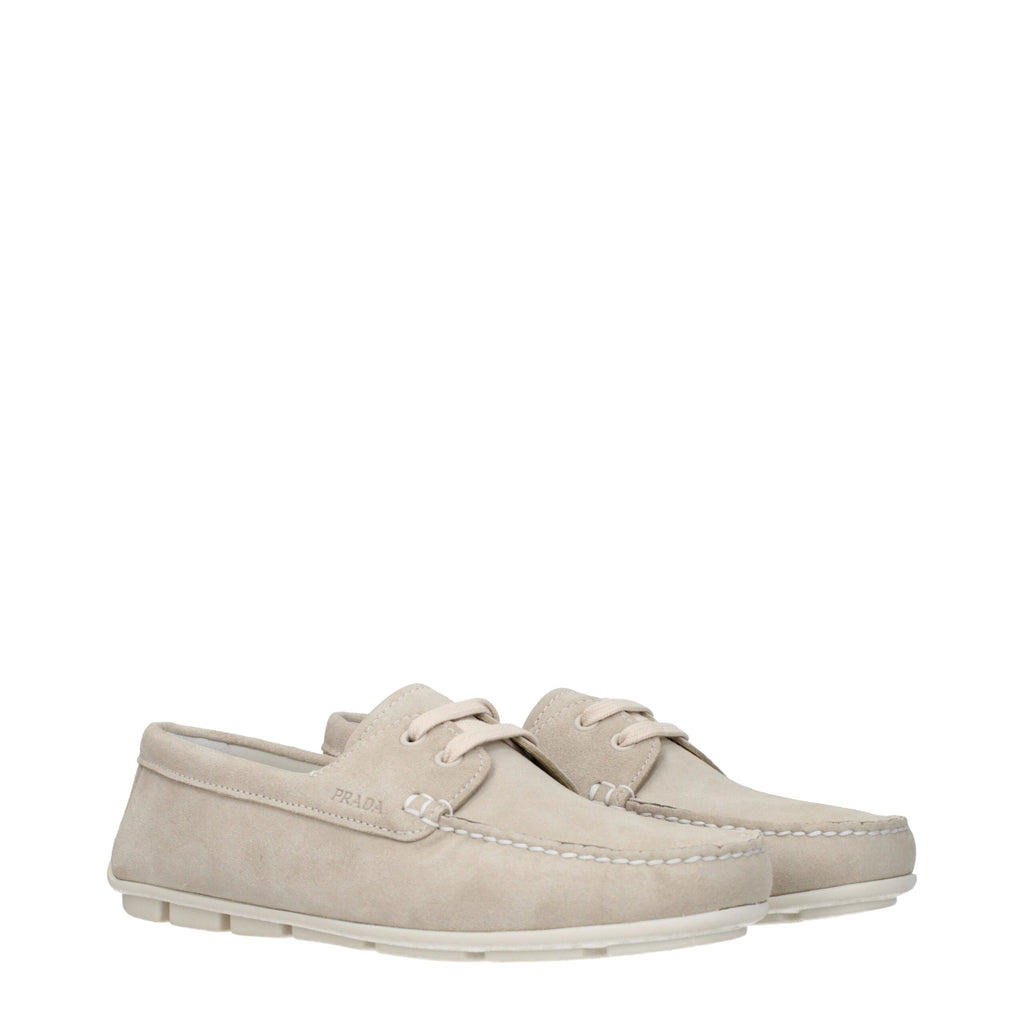 Prada Graue Leder Slipper