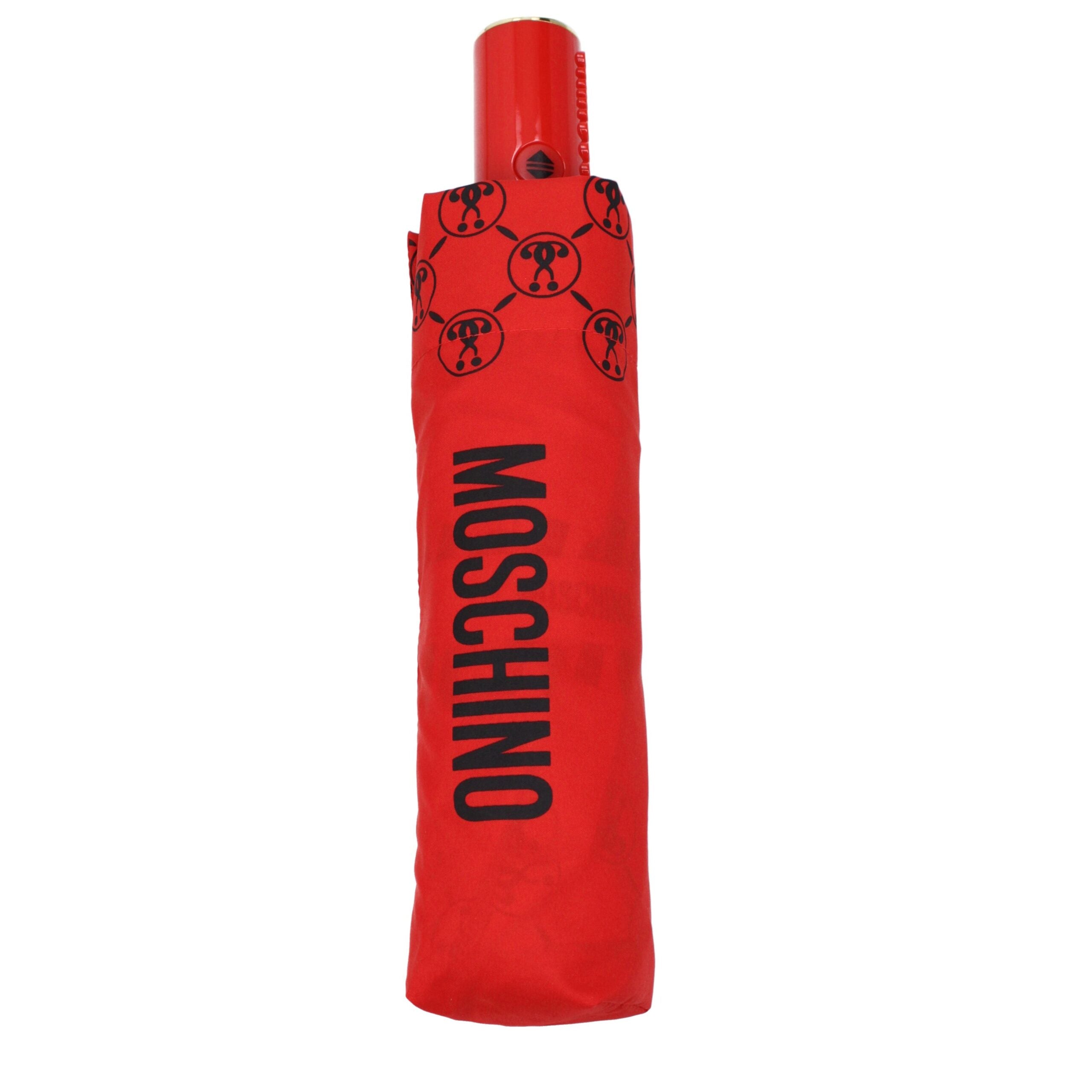 Moschino Eleganter Regenschirm aus rotem Polyester