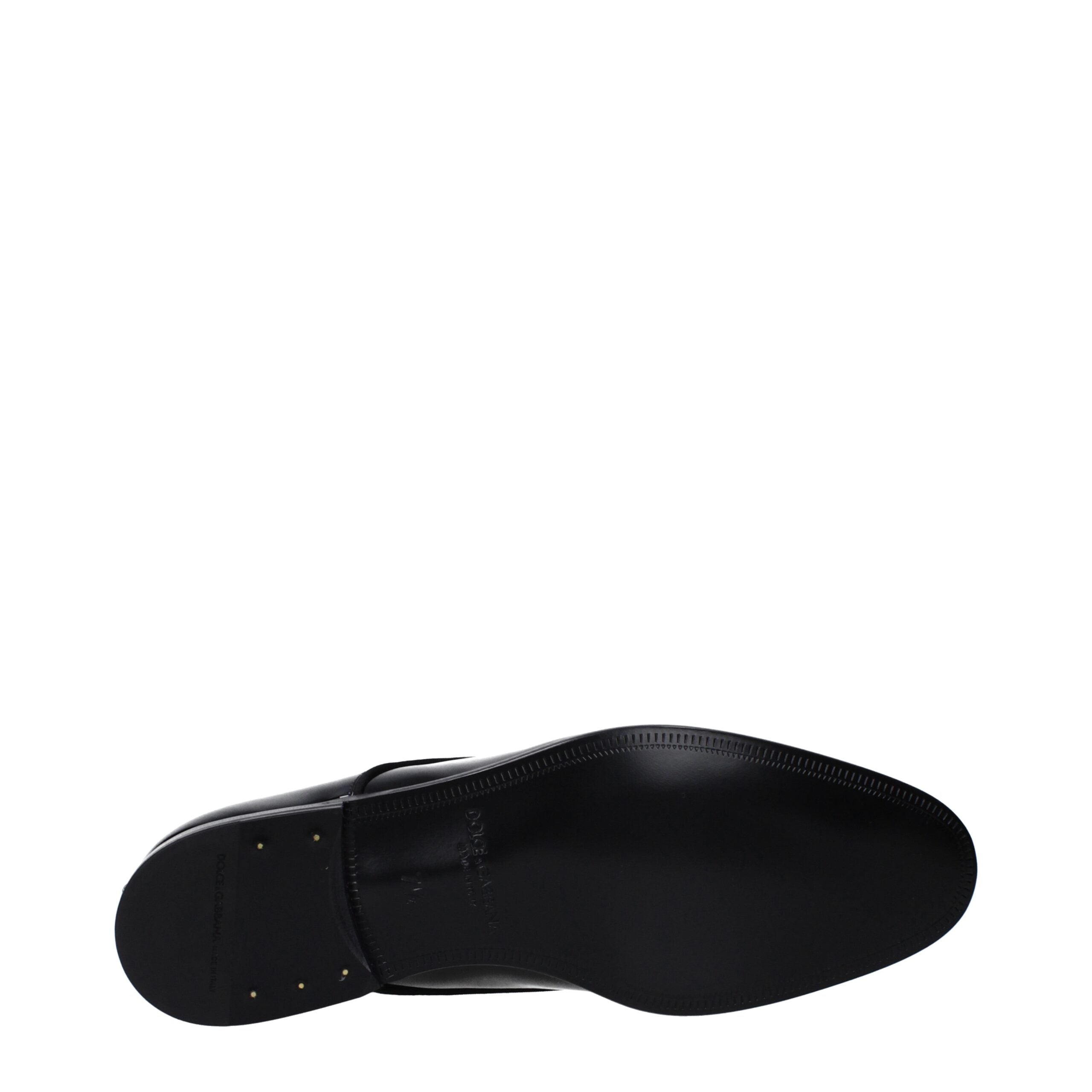 Dolce & Gabbana Schwarze Leder Oxfords und Derbies