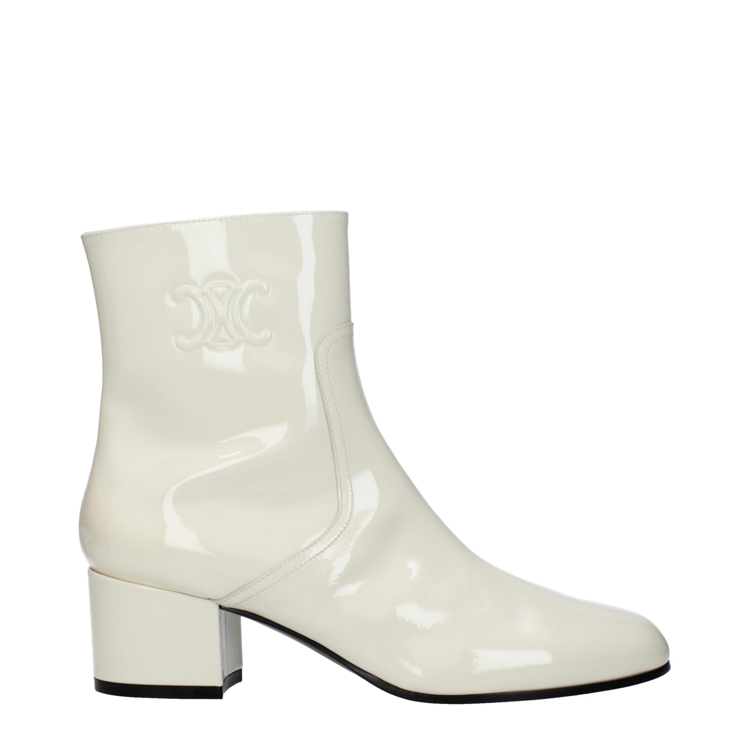 Celine Beige Lederstiefeletten