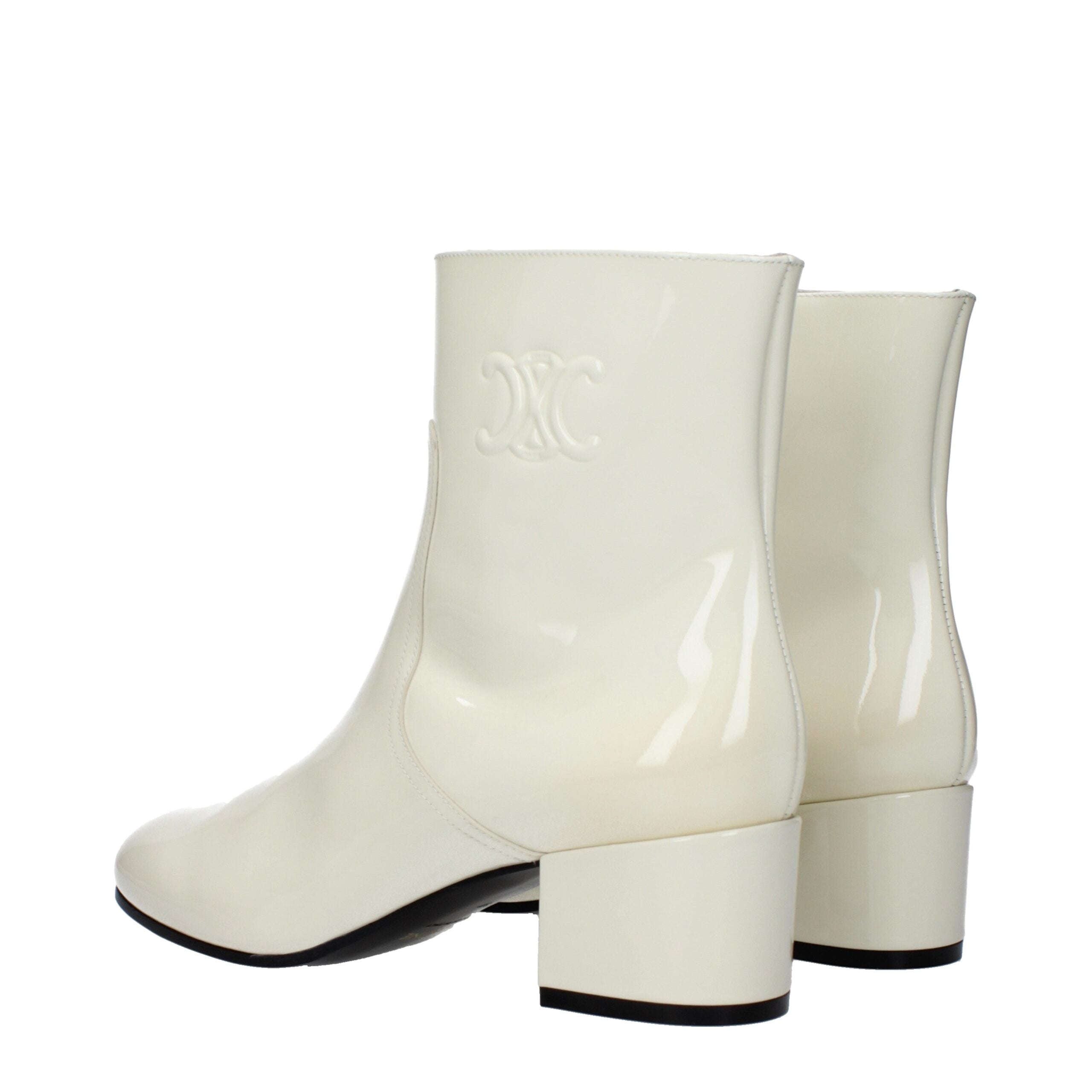 Celine Beige Lederstiefeletten