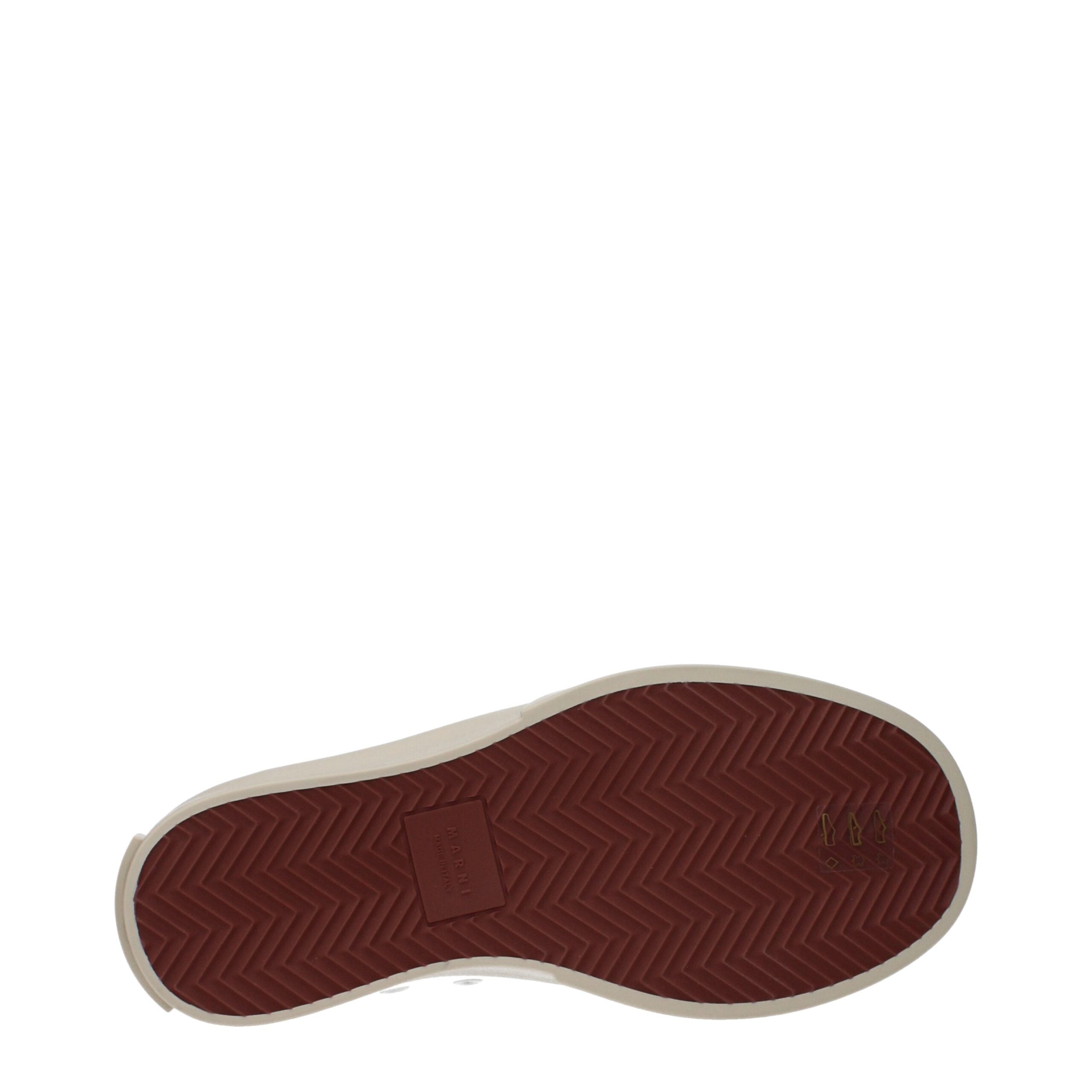 Marni Weiße Leder-Sneaker mit niedrigem Schaft