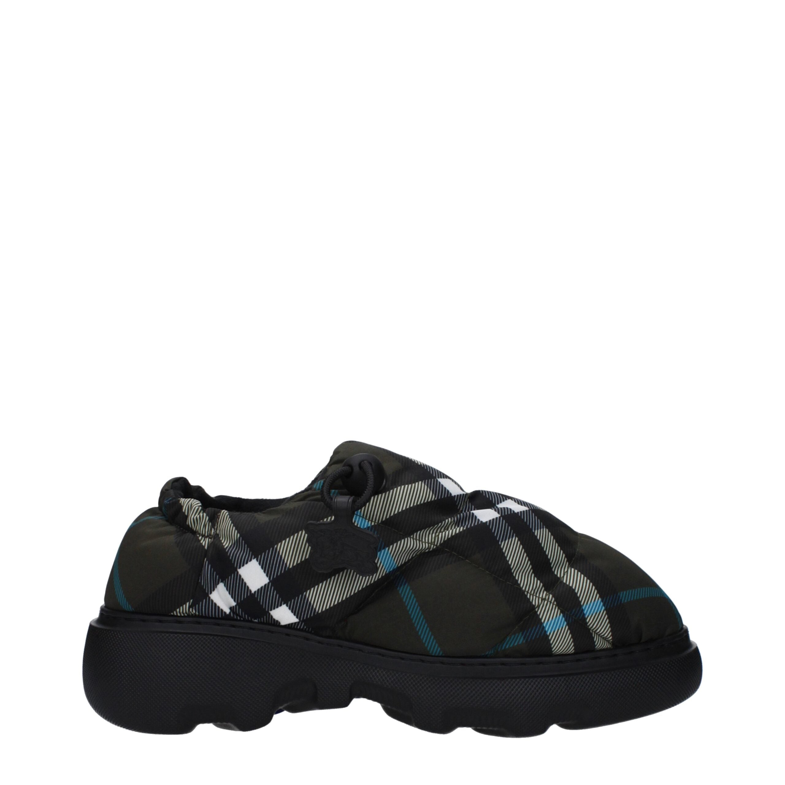 Burberry Slipper aus grünem Stoff