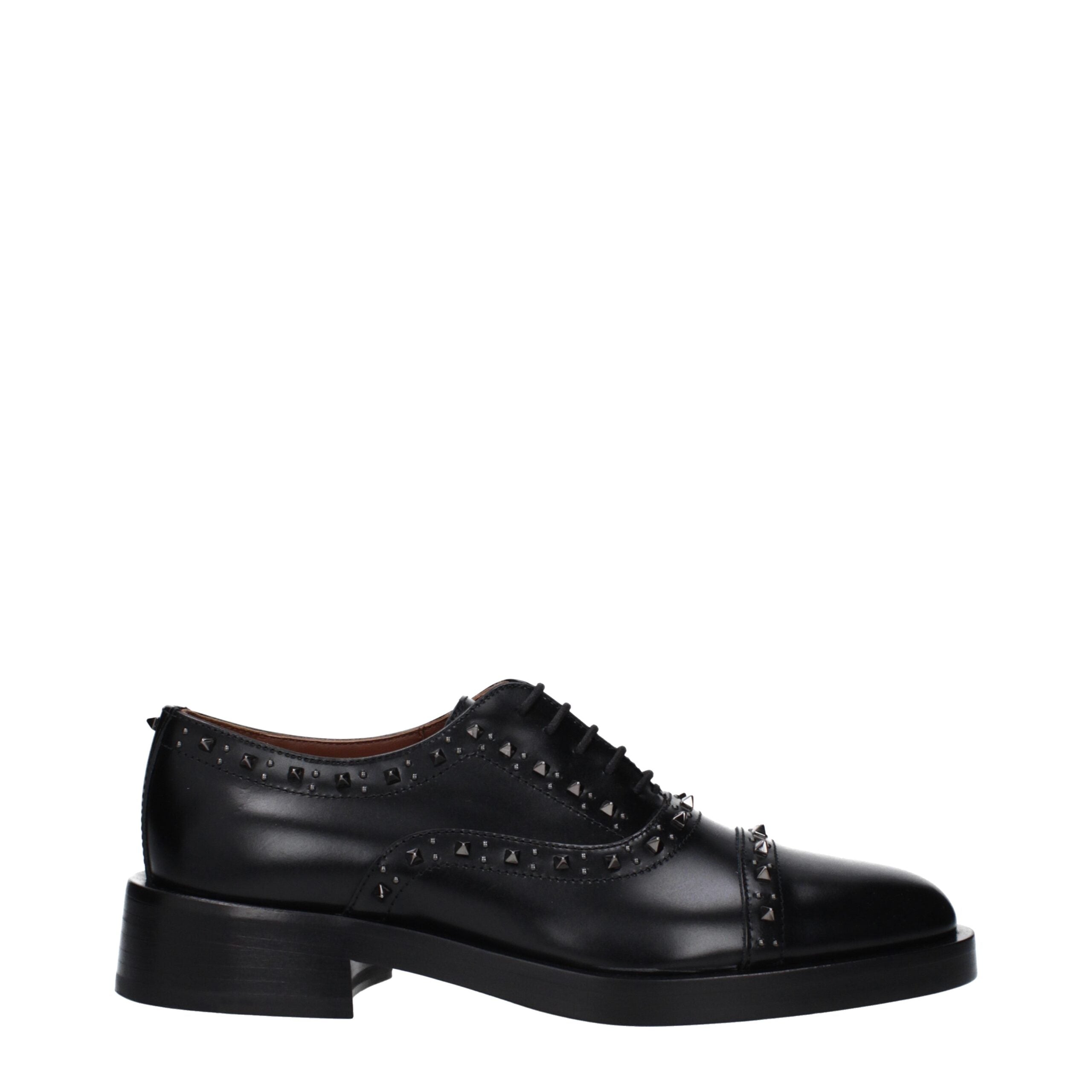 Valentino Garavani Schwarze Leder Oxfords und Derbies