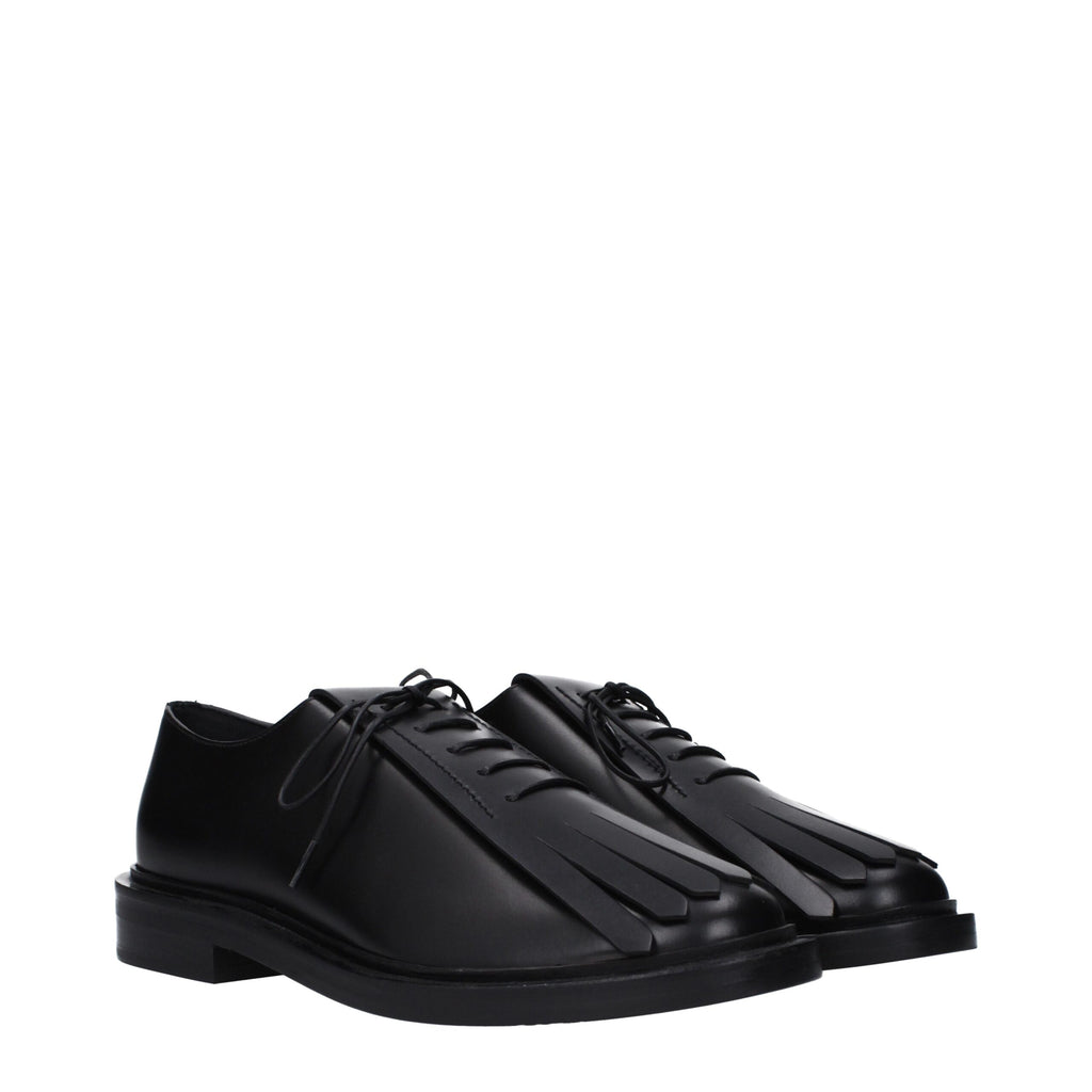 Max Mara Schwarze Leder Oxfords und Derbies