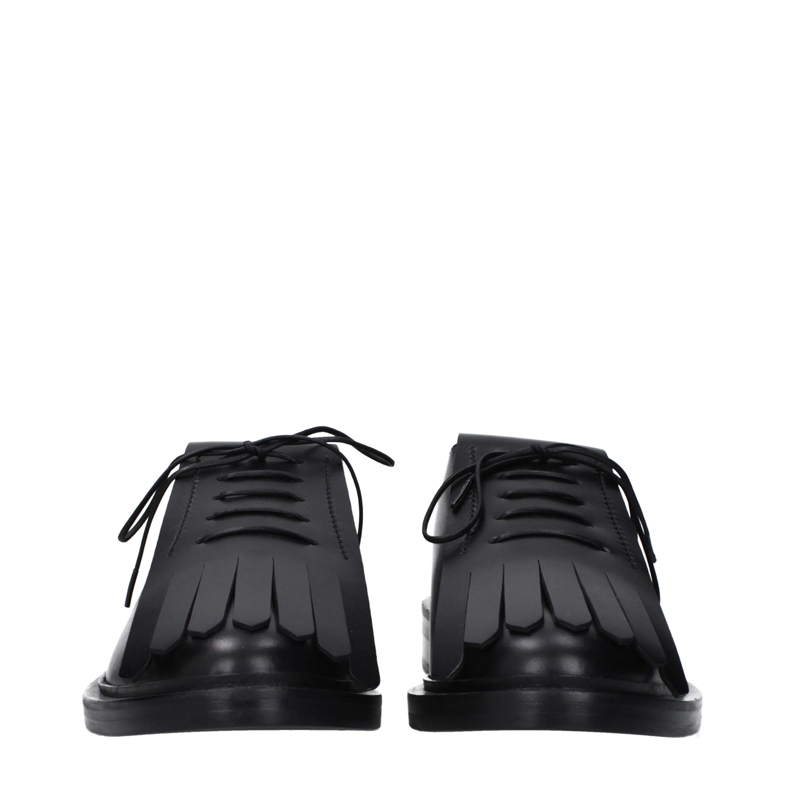 Max Mara Schwarze Leder Oxfords und Derbies
