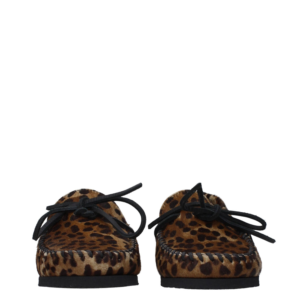 Isabel Marant Brown Horsehair Slippers