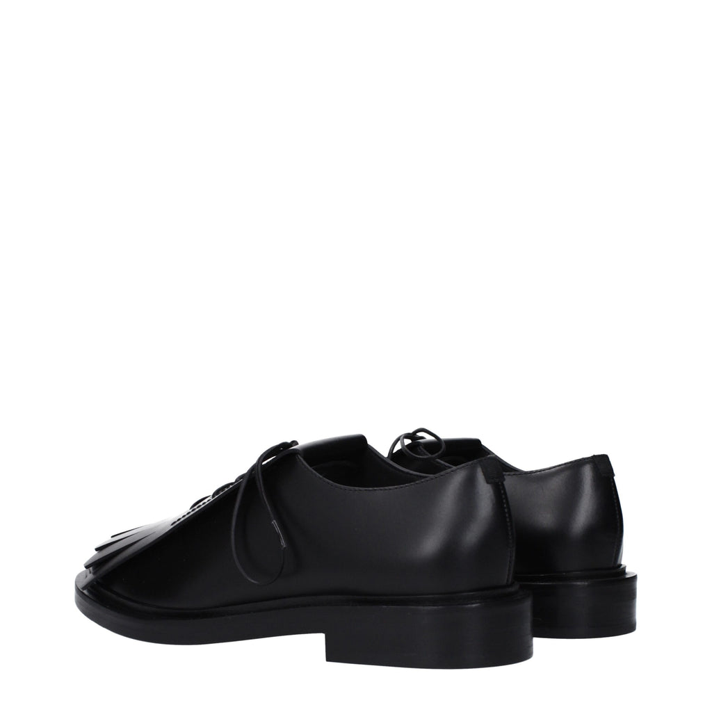Max Mara Schwarze Leder Oxfords und Derbies
