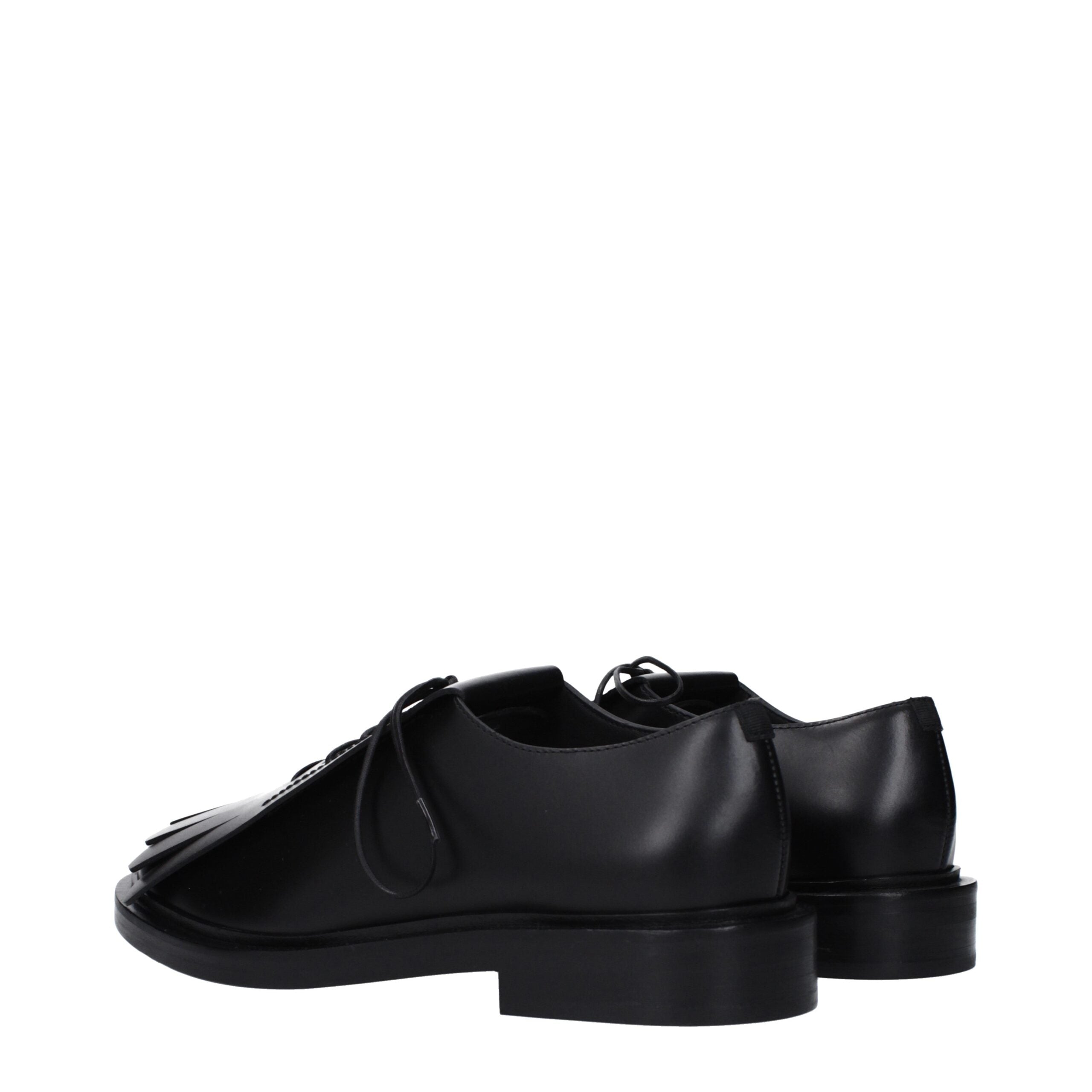 Max Mara Schwarze Leder Oxfords und Derbies
