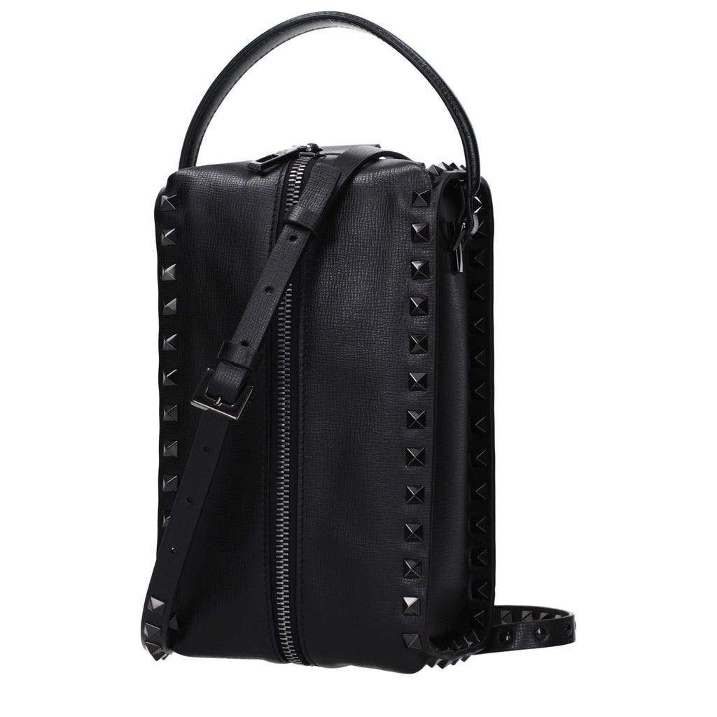 Valentino Garavani Elegante Leder-Clutch in Schwarz
