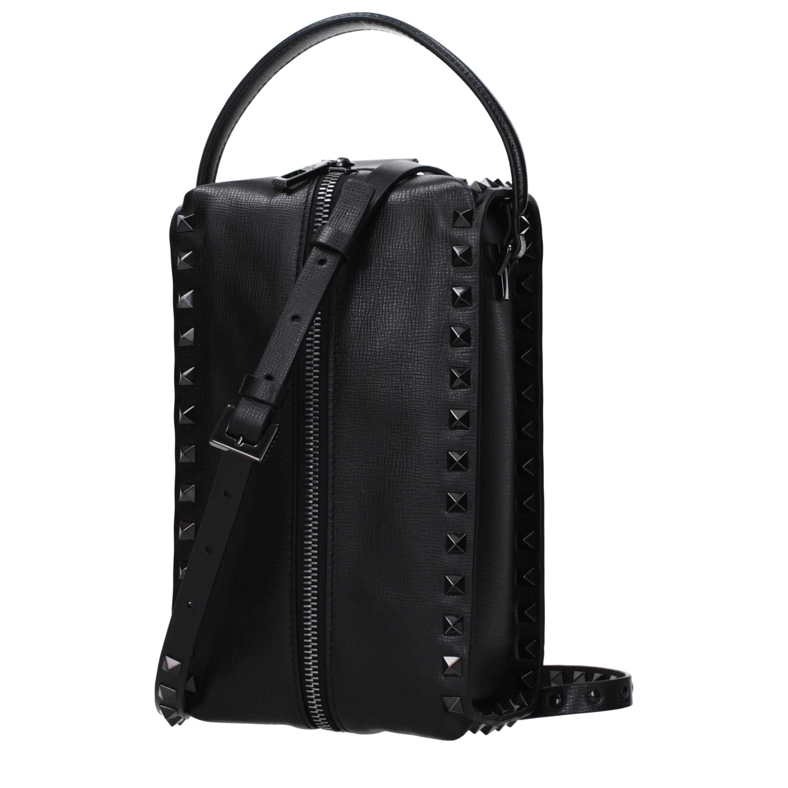 Valentino Garavani Elegante Leder-Clutch in Schwarz