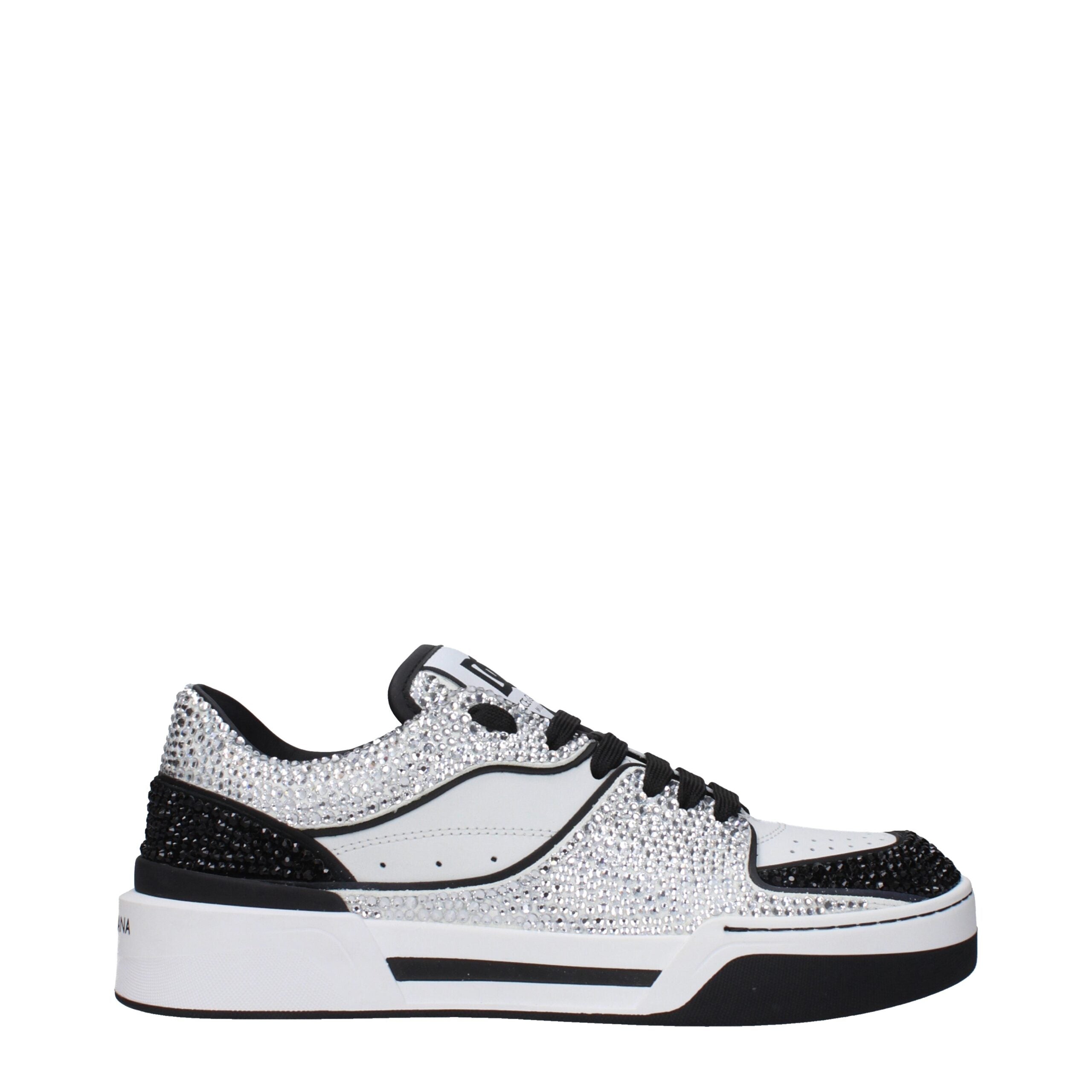 Dolce & Gabbana White Low-Top Leather Sneakers
