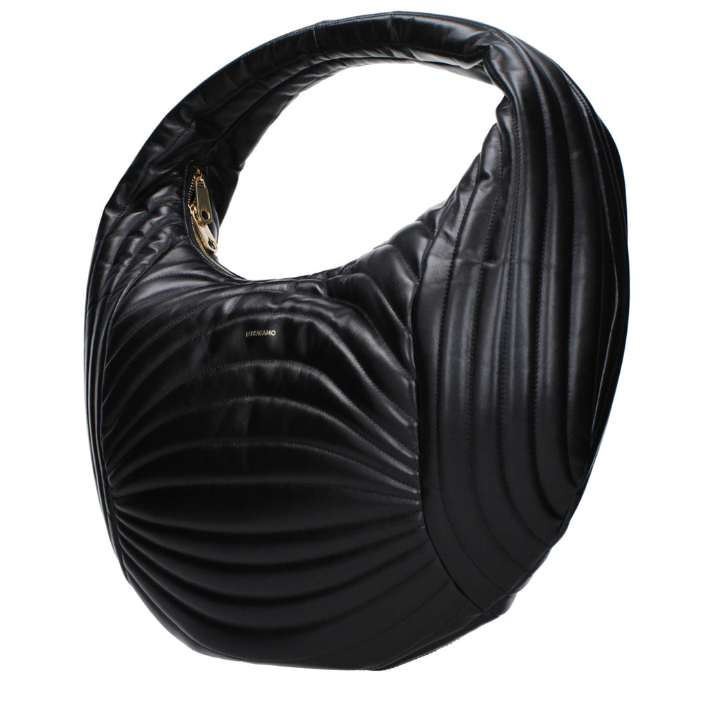 Salvatore Ferragamo Schwarze Lederhandtasche