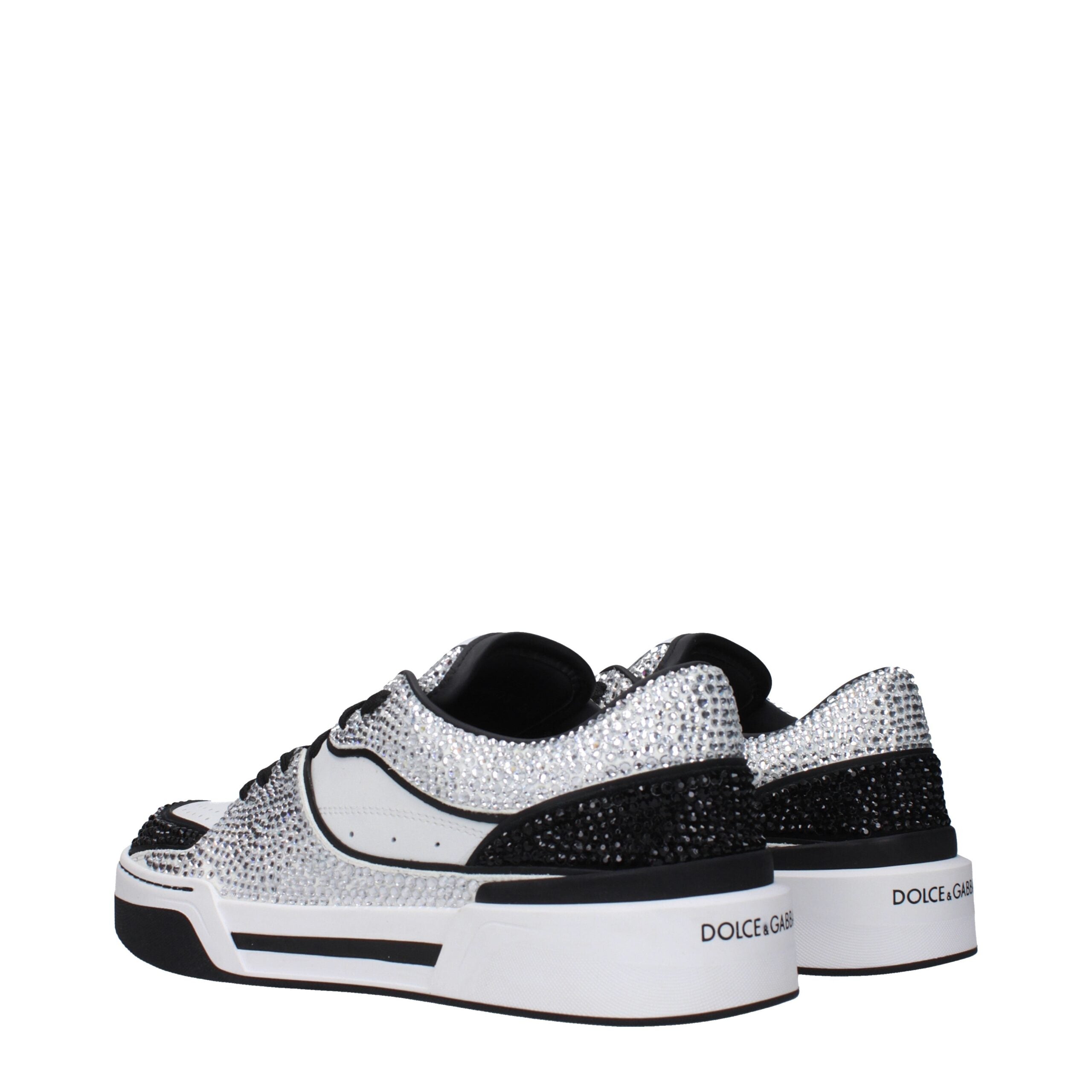 Dolce & Gabbana White Low-Top Leather Sneakers