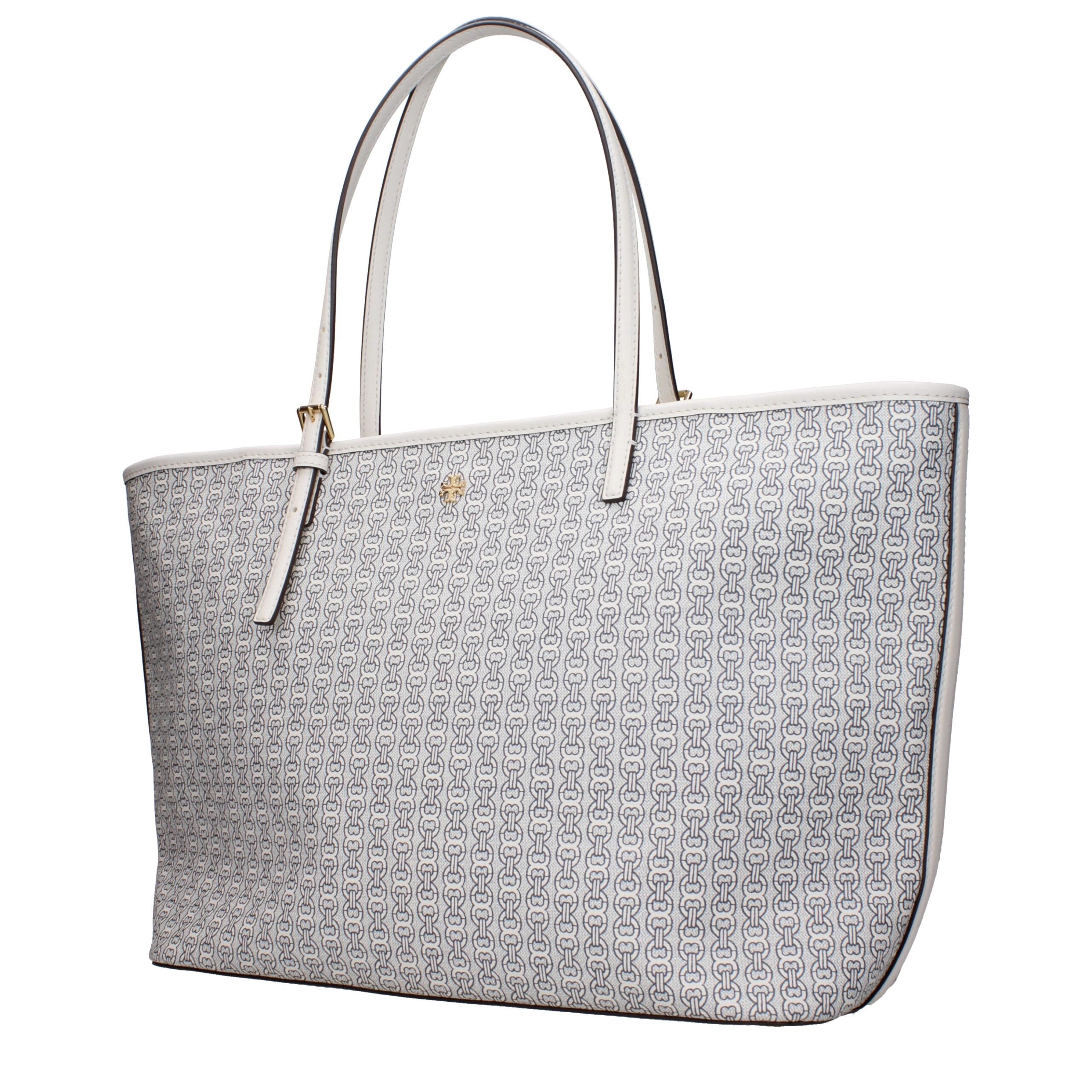 Tory Burch Beigefarbene Leder-Umhängetasche