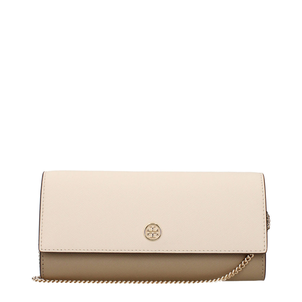 Tory Burch Beige Leather Clutch
