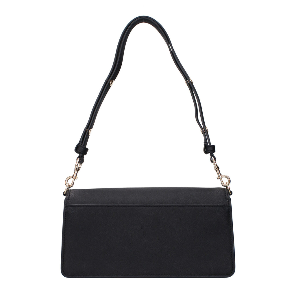 Tory Burch Schwarze Leder-Umhängetasche