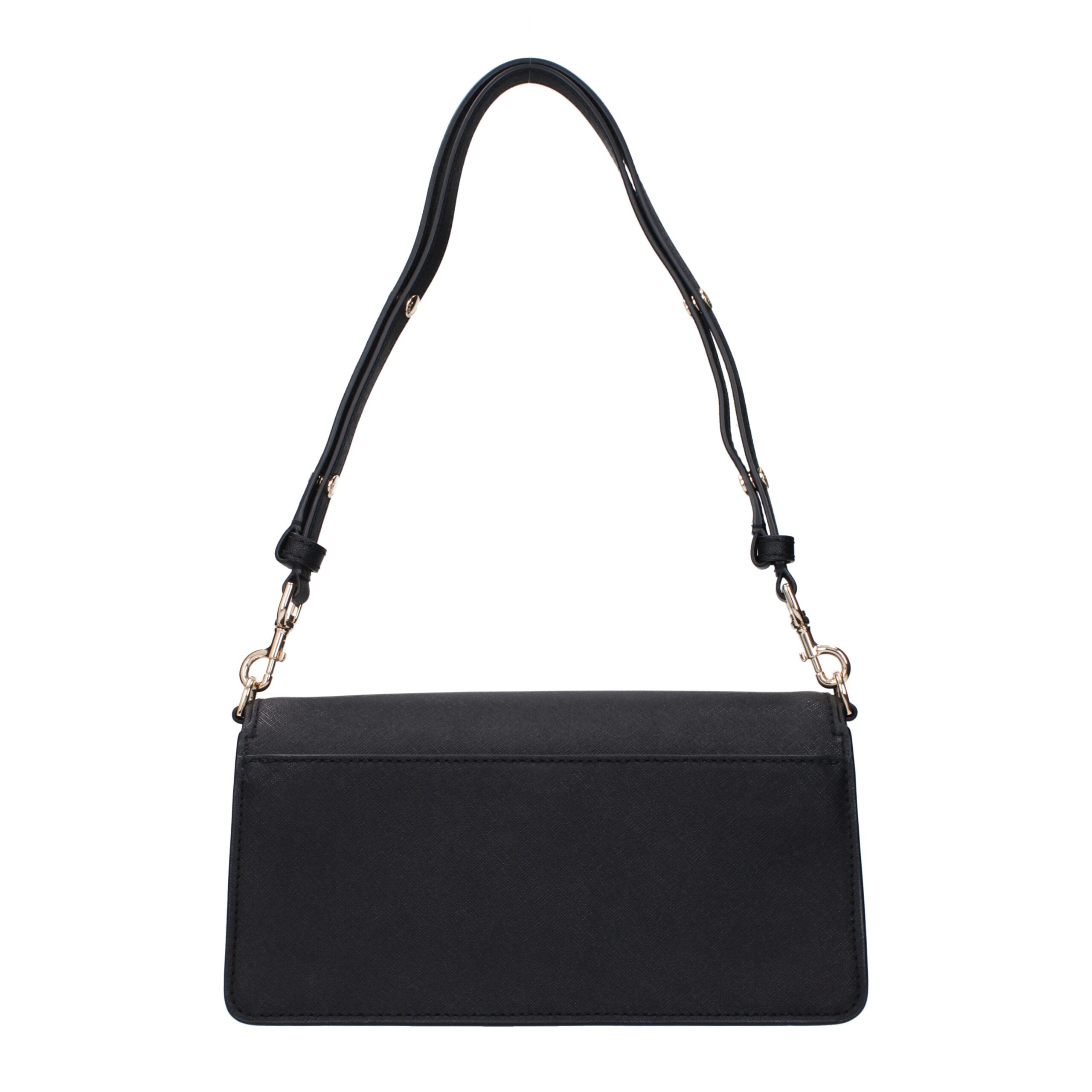 Tory Burch Schwarze Leder-Umhängetasche