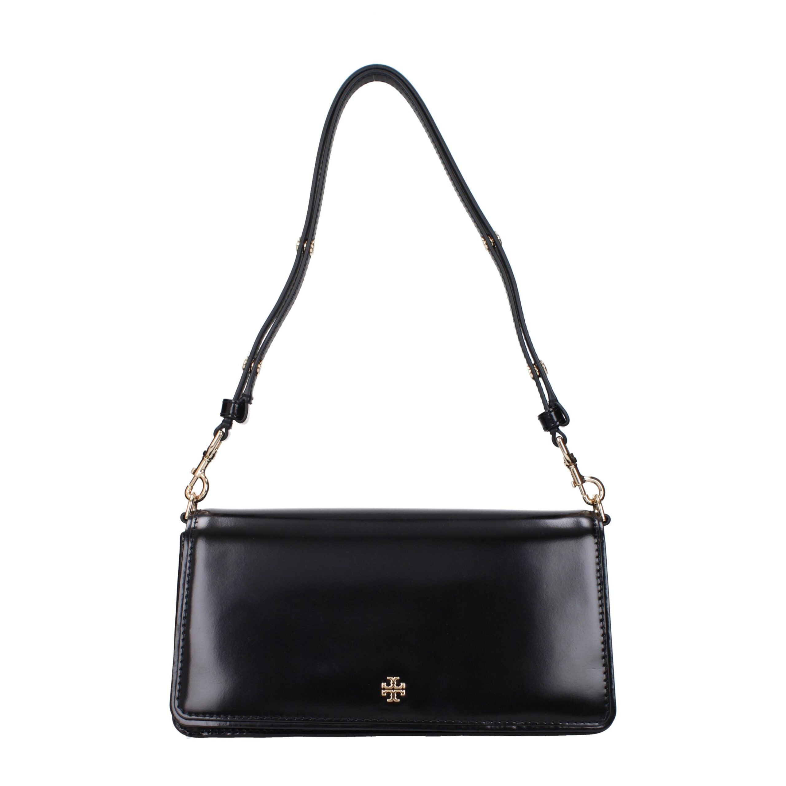 Tory Burch Schwarze Leder-Umhängetasche