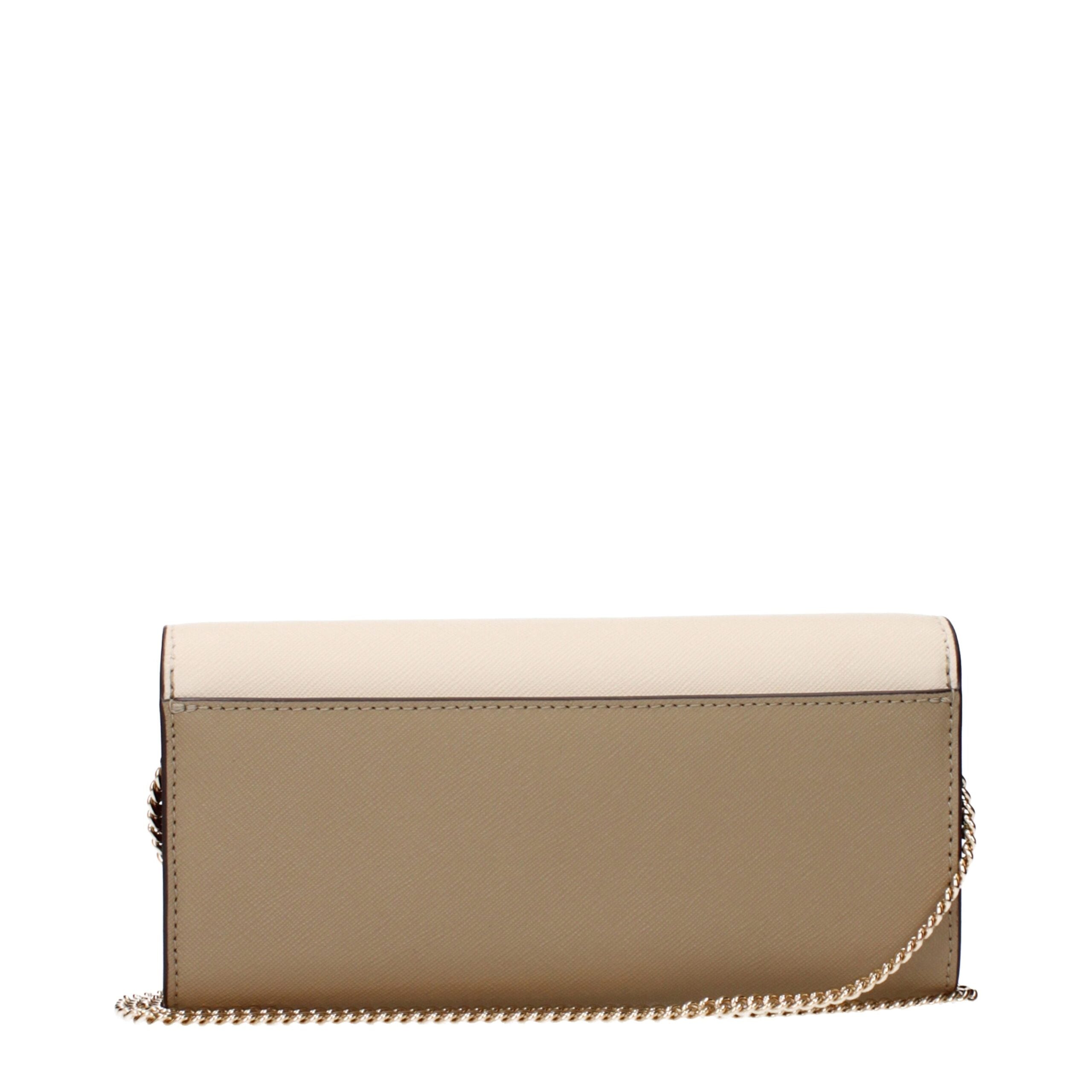 Tory Burch Beige Leather Clutch