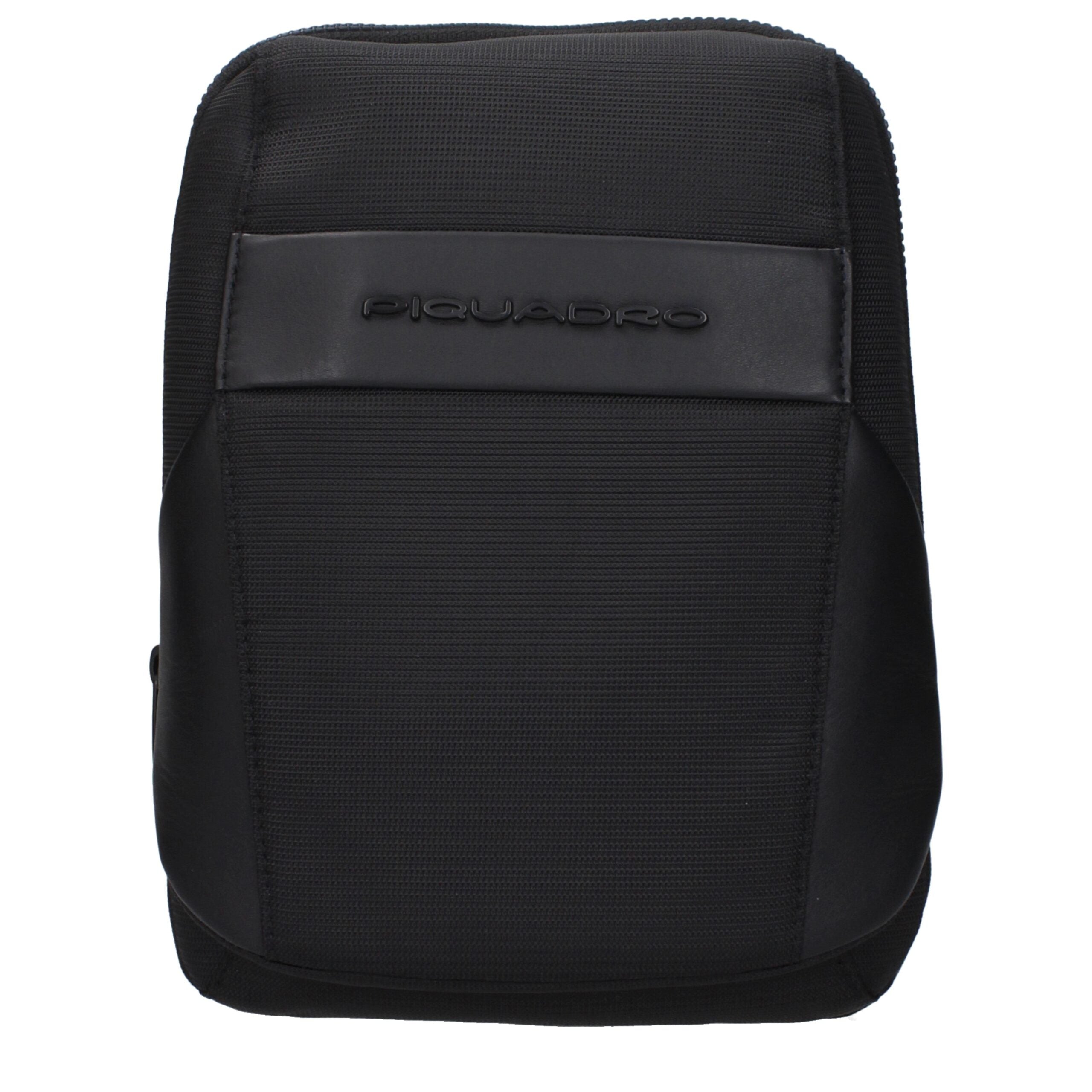 Piquadro Black Fabric Shoulder Bag