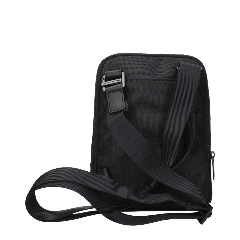 Piquadro Black Fabric Shoulder Bag