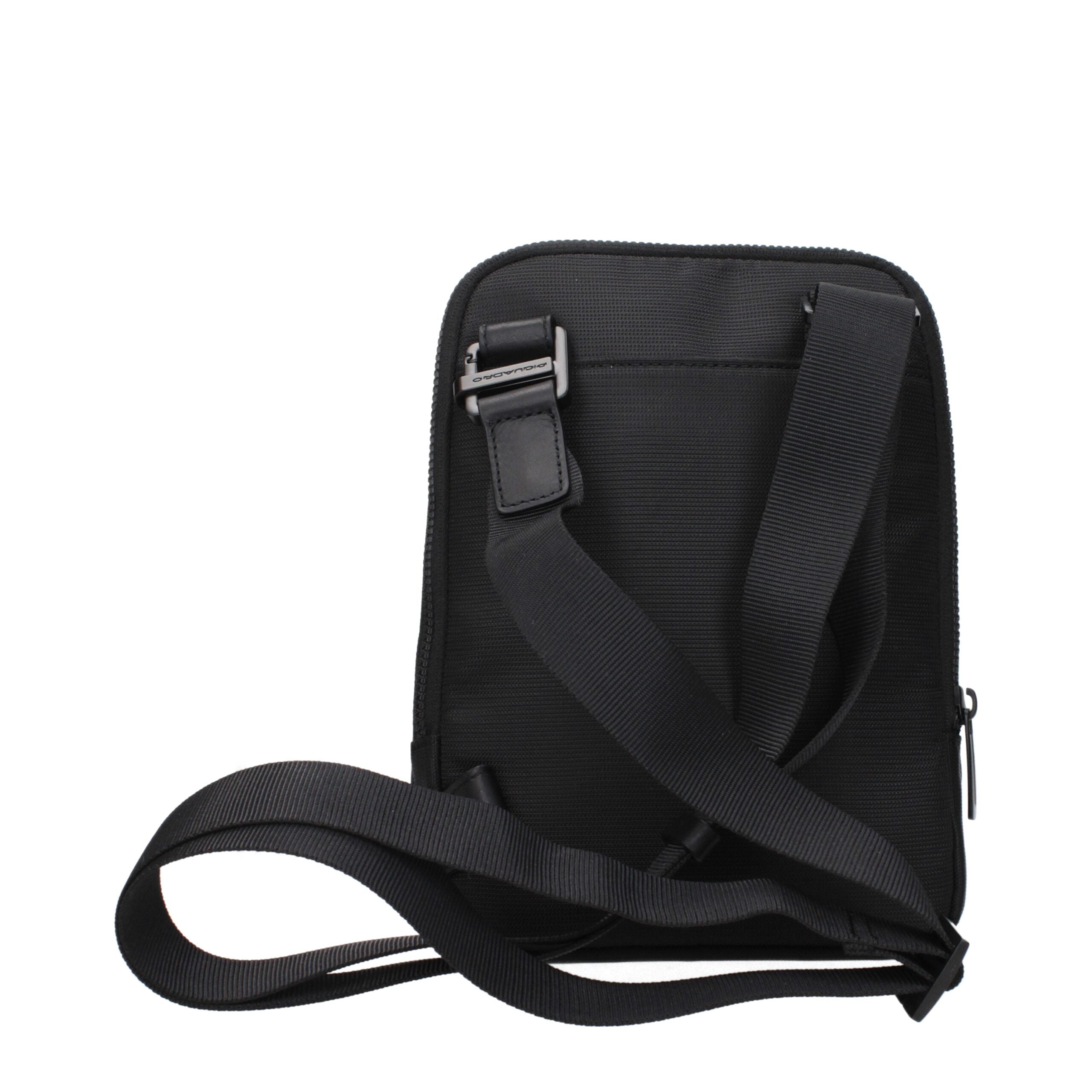 Piquadro Black Fabric Shoulder Bag