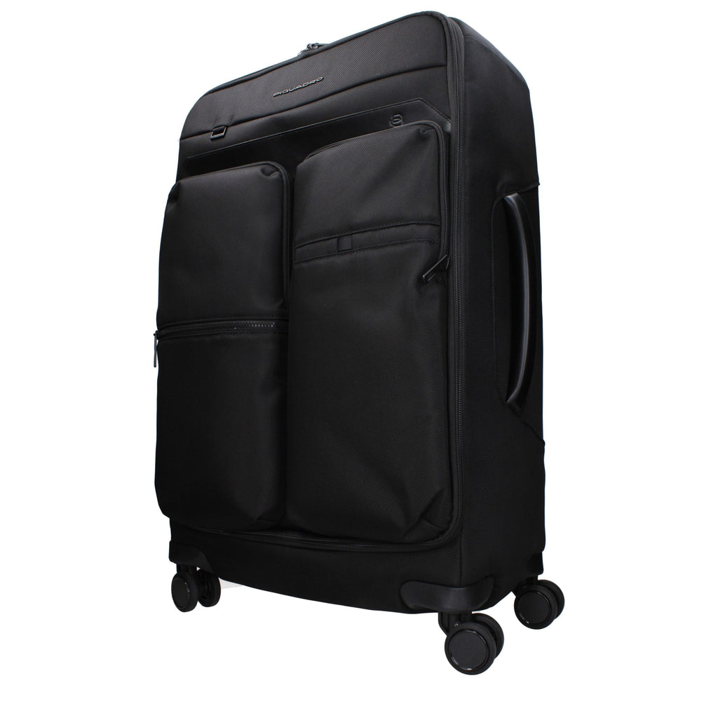 Piquadro Schwarze Stoff-Gepäck- und Reisetasche
