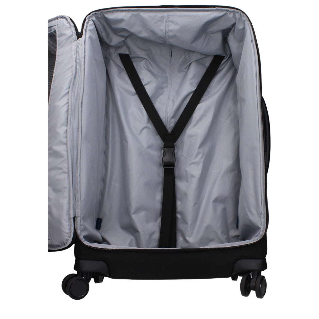 Piquadro Schwarze Stoff-Gepäck- und Reisetasche