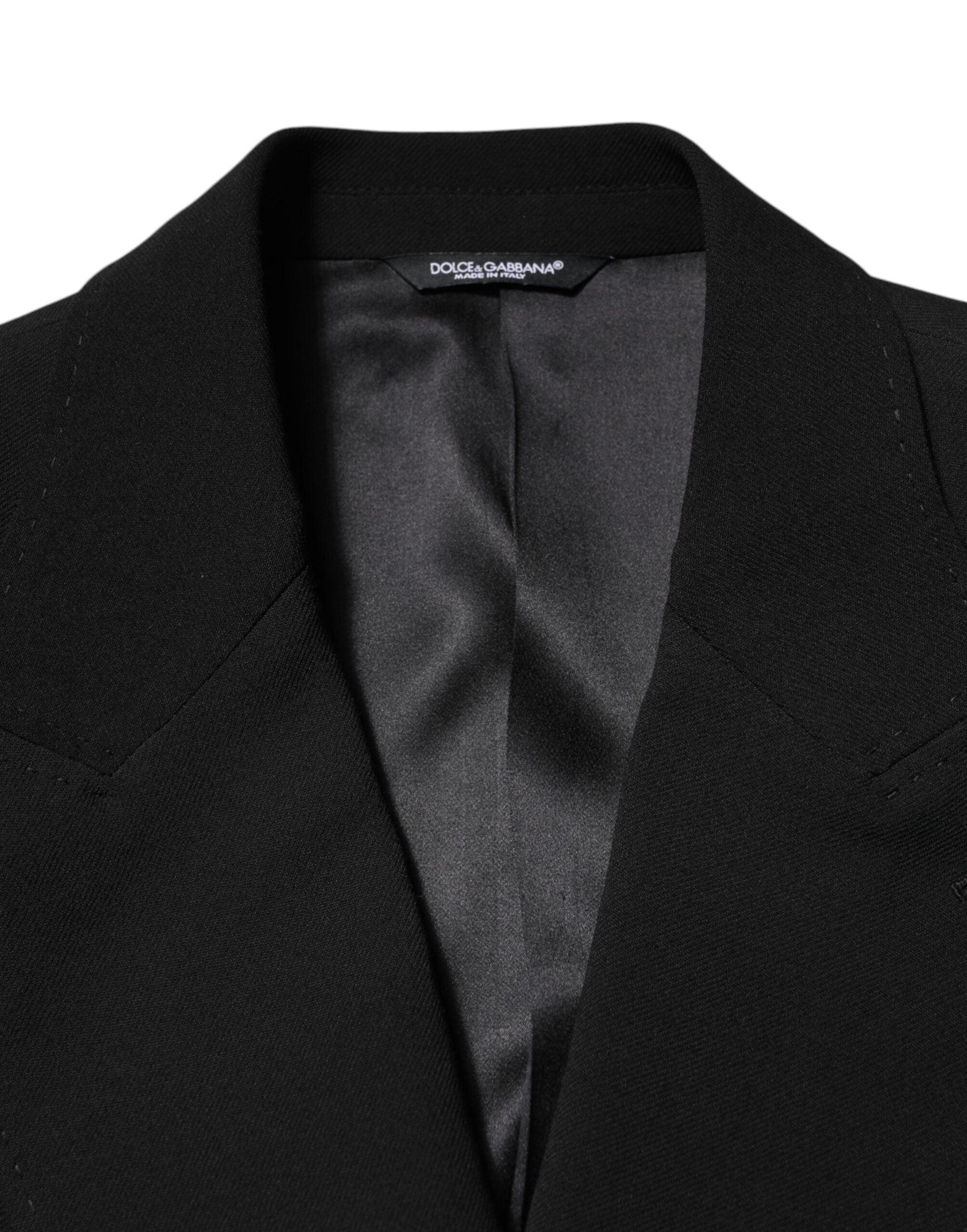 Dolce & Gabbana Black SICILIA Double-Breasted Coat Blazer