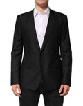 Dolce & Gabbana Schwarze einreihige Wolljacke Blazer