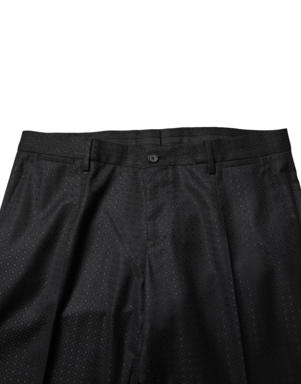 Dolce & Gabbana Schwarzer Jacquard-Anzug, einreihig, 2-teilig