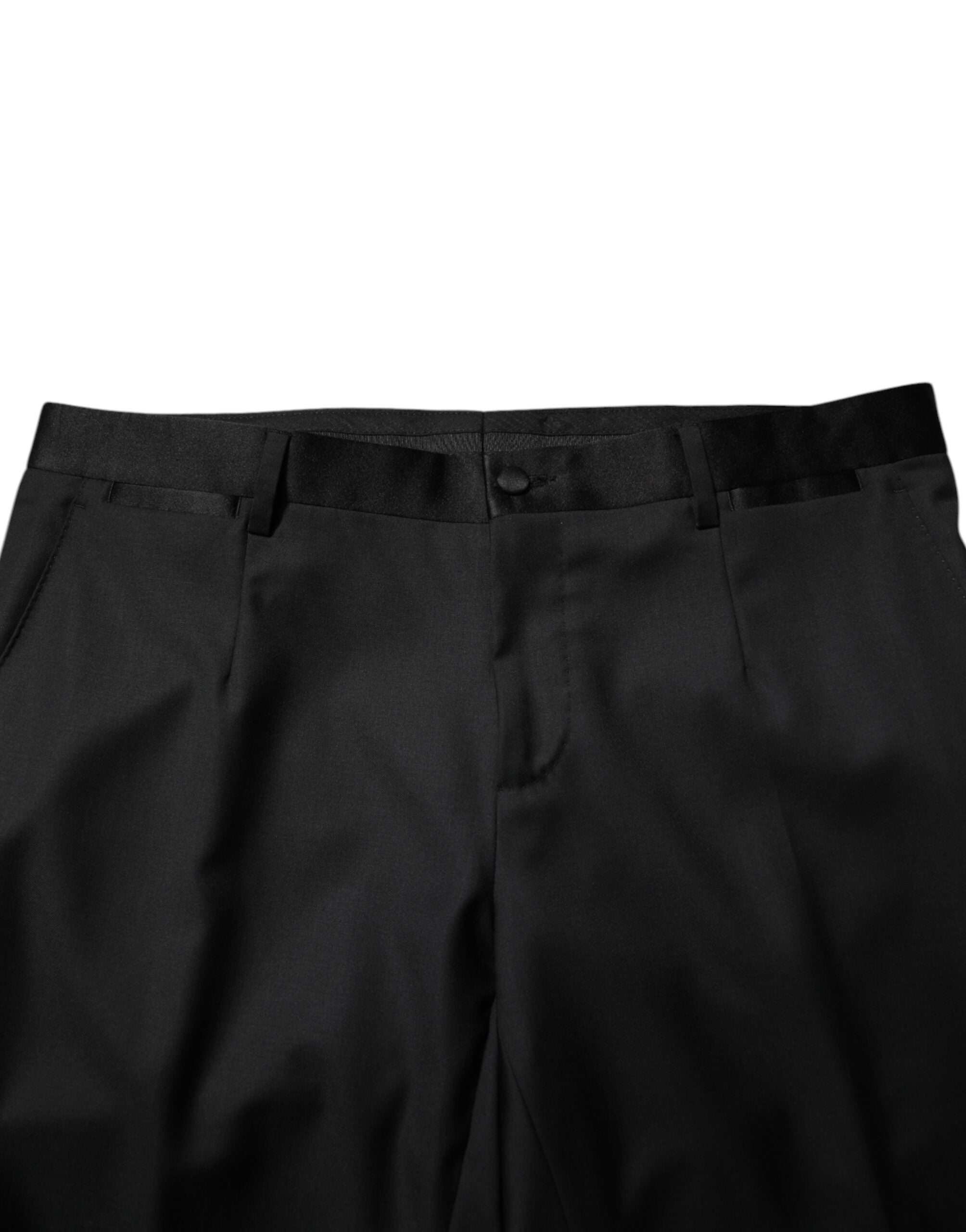 Dolce & Gabbana Schwarzer einreihiger 2-teiliger Anzug aus Wolle für Männer