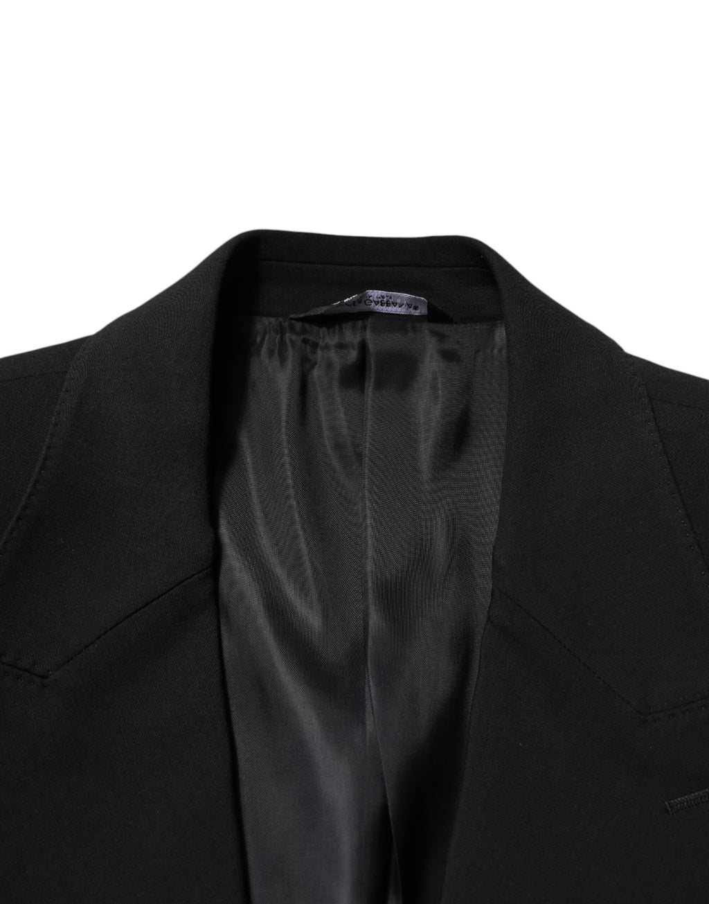 Dolce & Gabbana Schwarzer einreihiger 2-teiliger Anzug aus Baumwolle