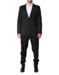 Dolce & Gabbana Dark Gray Single-Breasted 2-Piece Wool Suit