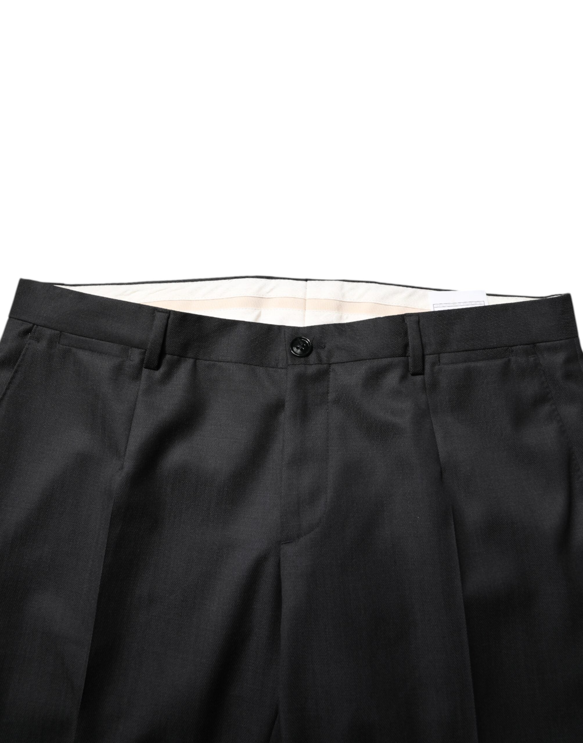 Dolce & Gabbana Dark Gray Single-Breasted 2-Piece Wool Suit