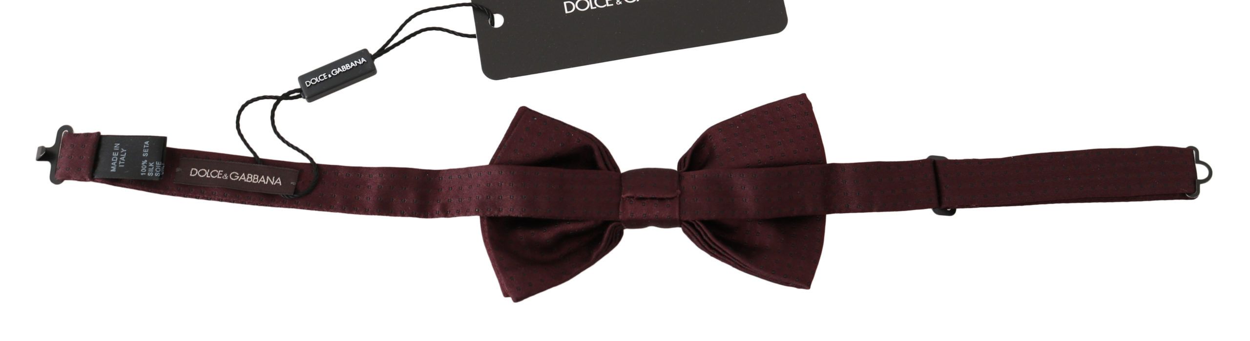 Dolce & Gabbana Silk Polka Dot Adjustable Neck Tie Bow Tie