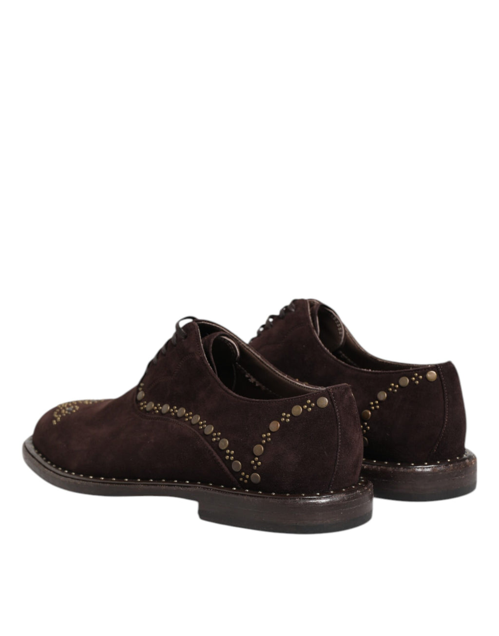 Dolce & Gabbana Brown Velvet Oxford Lace-Up Shoes