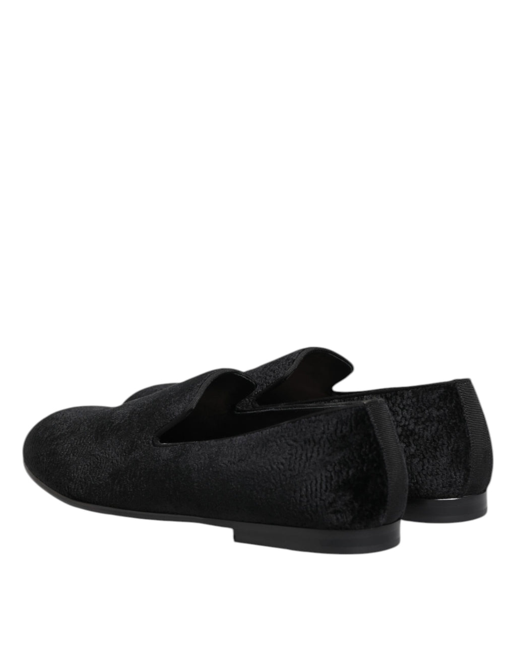 Dolce & Gabbana Schwarz Jacquard Loafers Formal Männer Kleid Schuhe