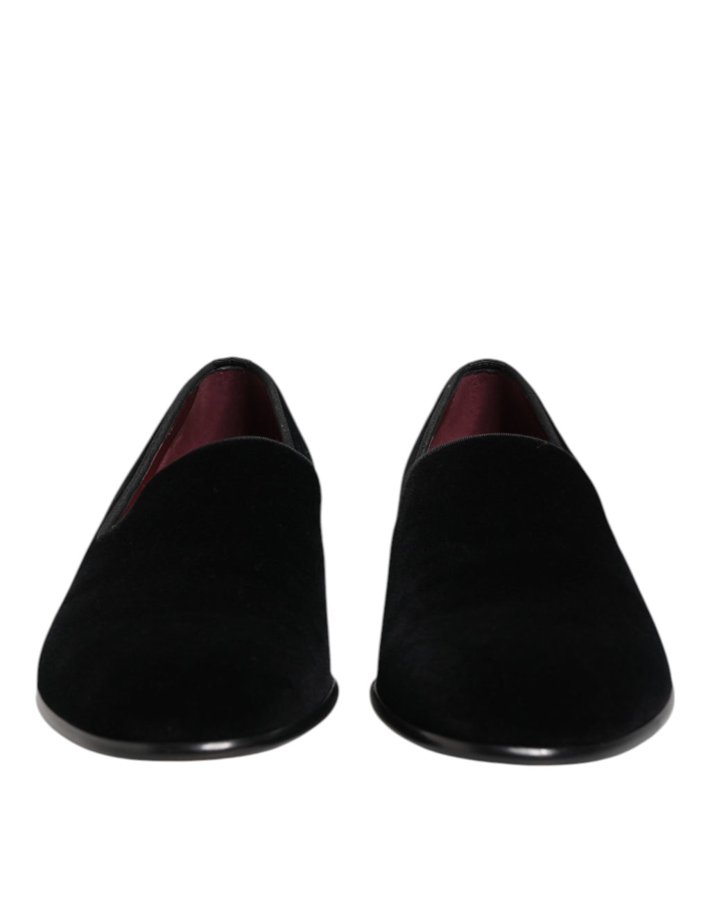 Dolce & Gabbana Black Velvet Slip On Loafers Men's Formal Shoes