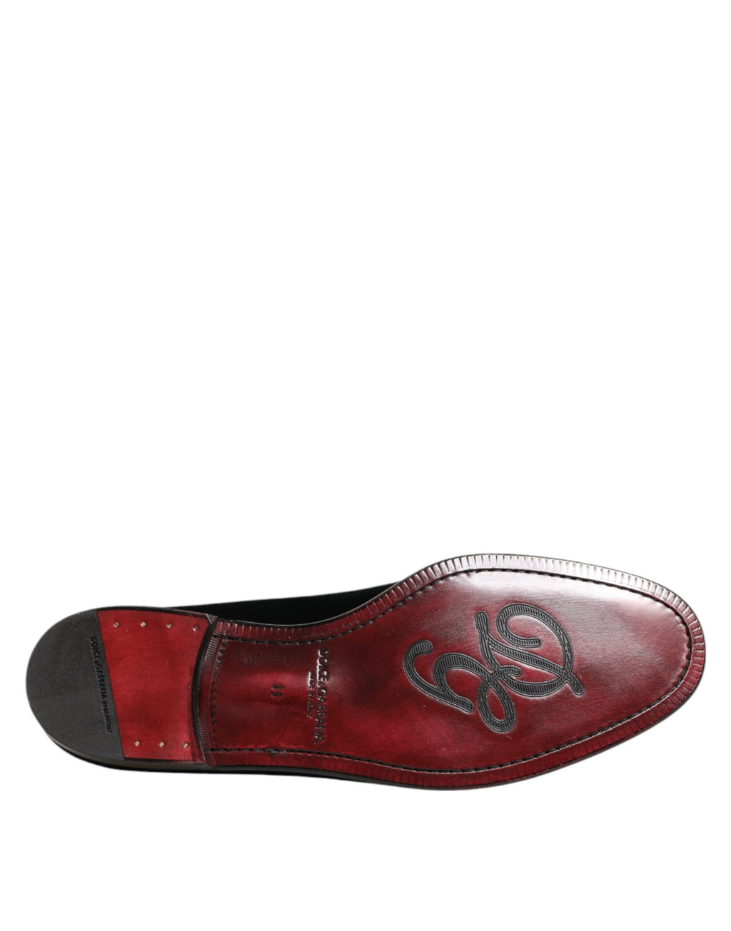 Dolce & Gabbana Black Velvet Slip On Loafers Men's Formal Shoes