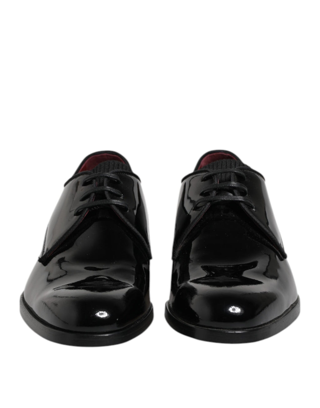Dolce & Gabbana Black Leather Lace-Up Shoes Men's Derby Formal Shoes
