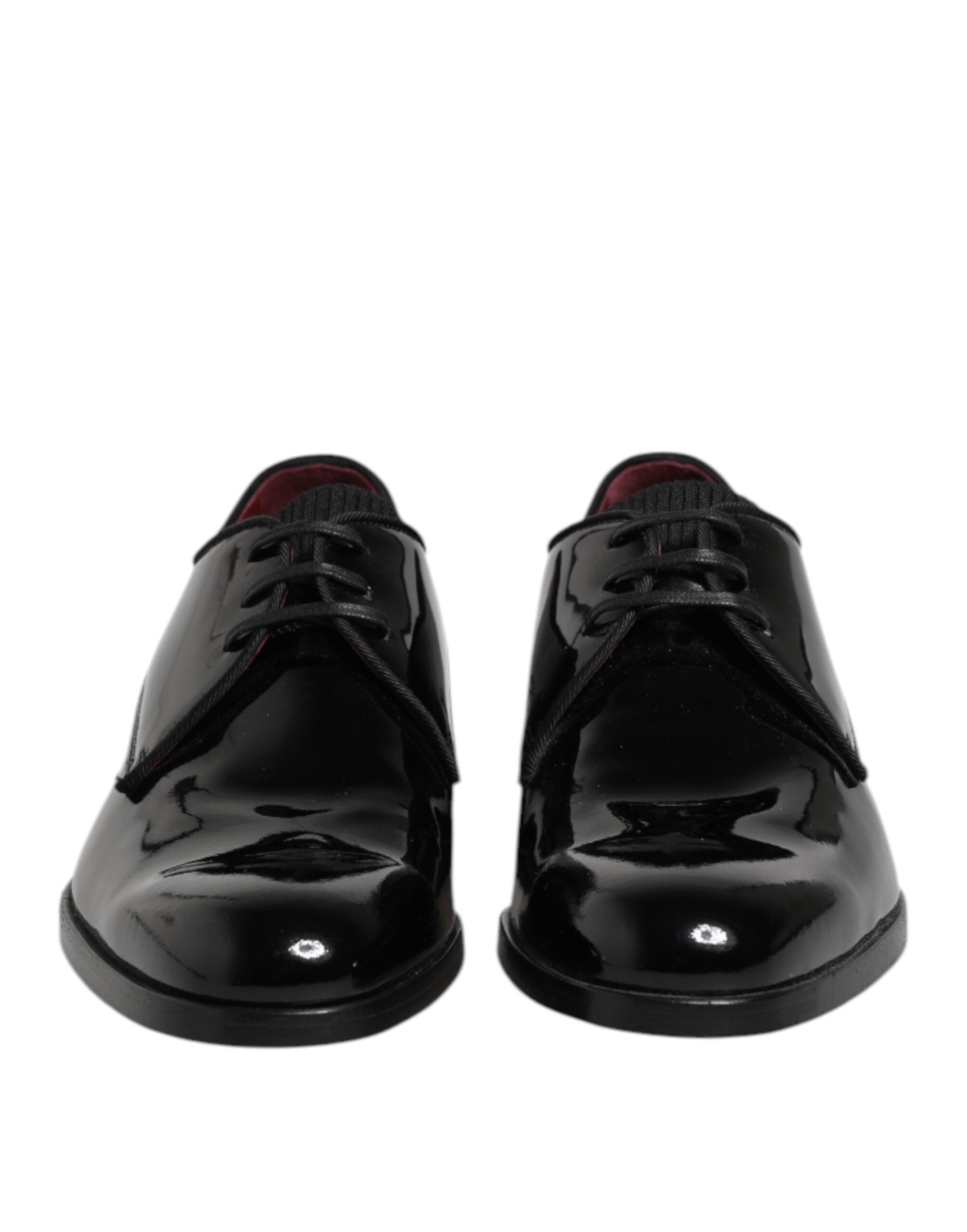 Dolce & Gabbana Black Leather Lace-Up Shoes Men's Derby Formal Shoes
