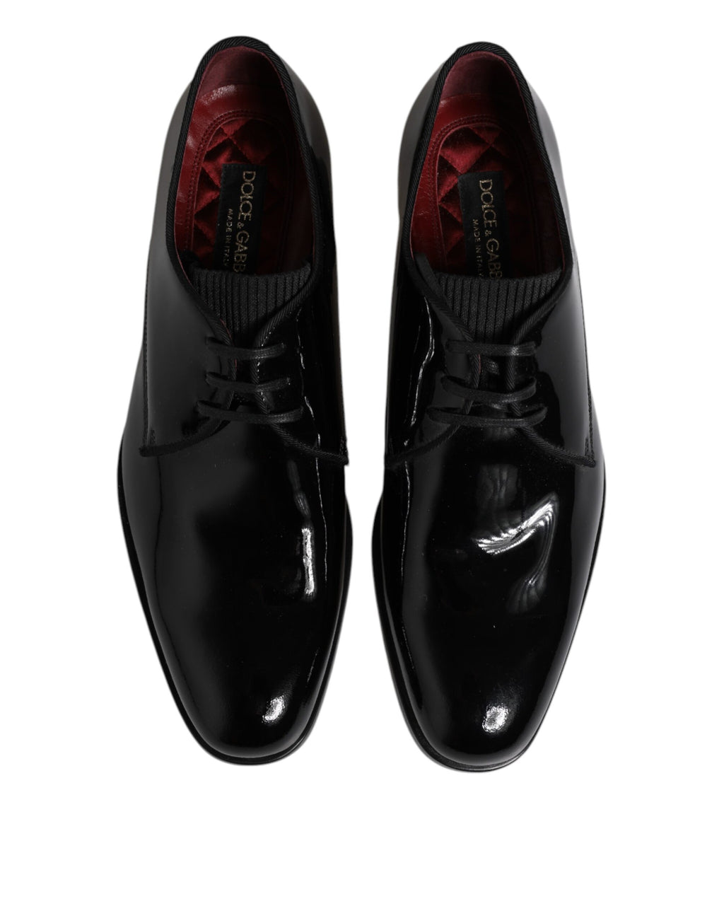 Dolce & Gabbana Black Leather Lace-Up Shoes Men's Derby Formal Shoes