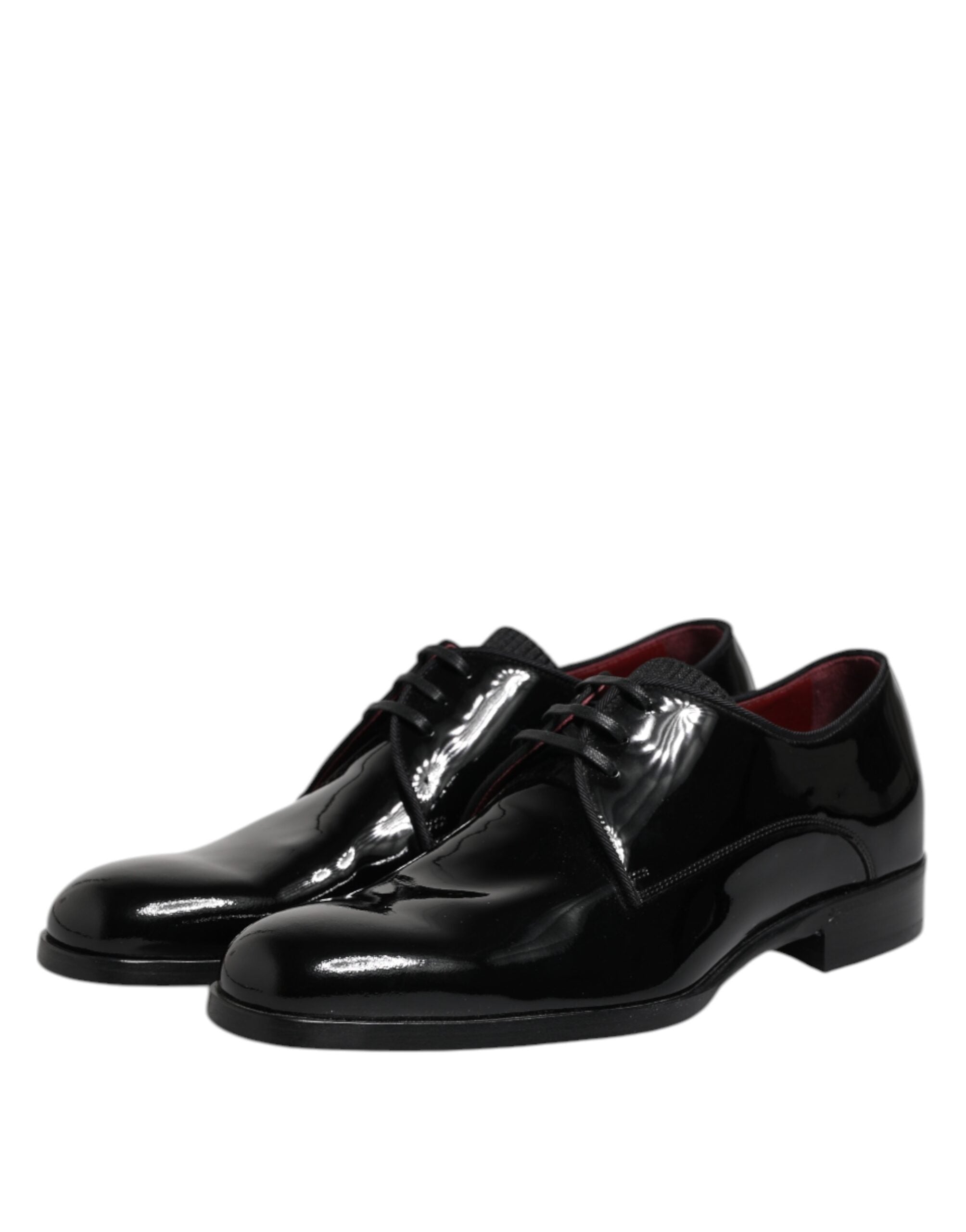 Dolce & Gabbana Black Leather Lace-Up Shoes Men's Derby Formal Shoes
