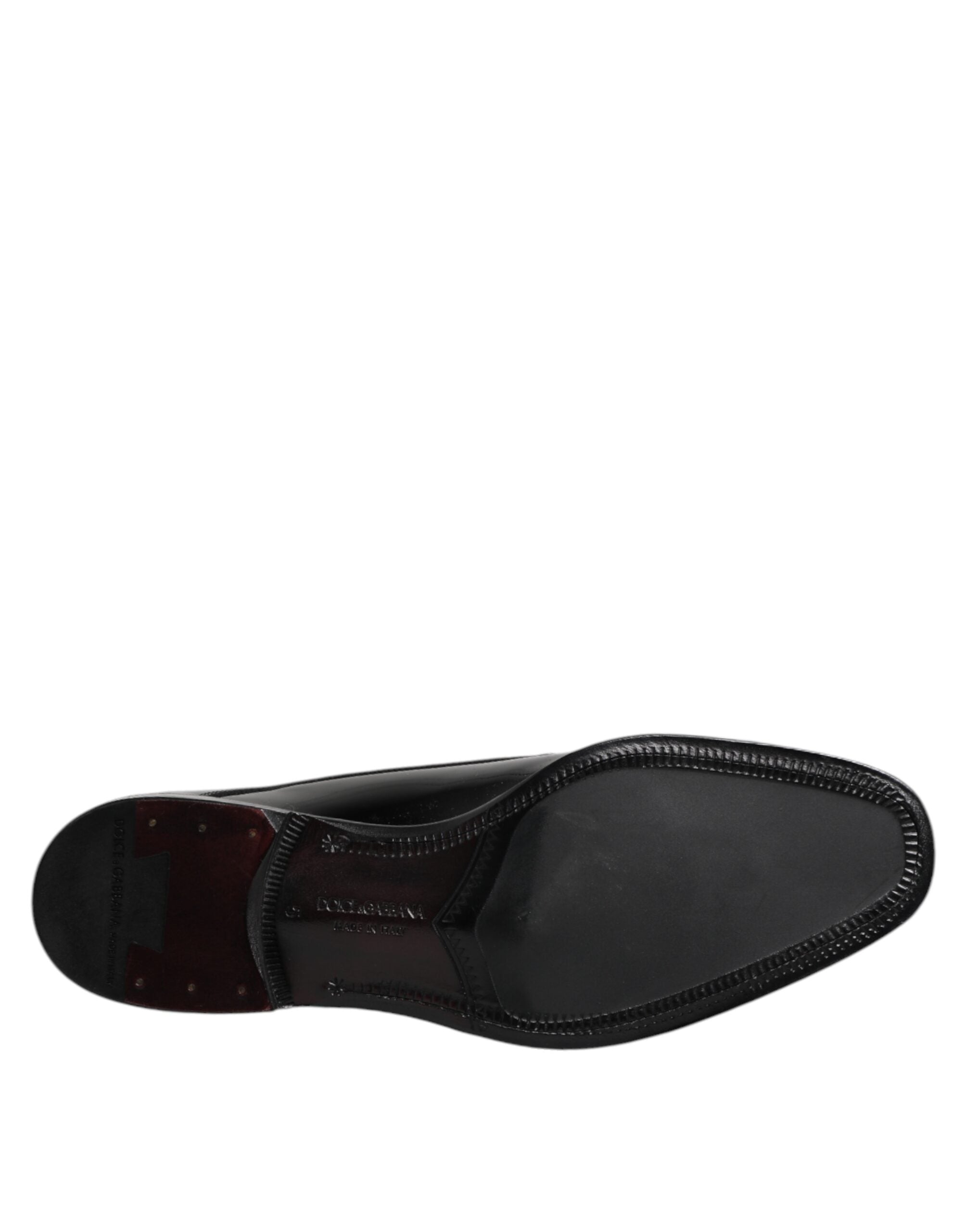 Dolce & Gabbana Black Leather Lace-Up Shoes Men's Derby Formal Shoes