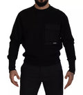 Dolce & Gabbana Schwarzes Baumwoll-Sweatshirt mit Rundhalsausschnitt Pullover